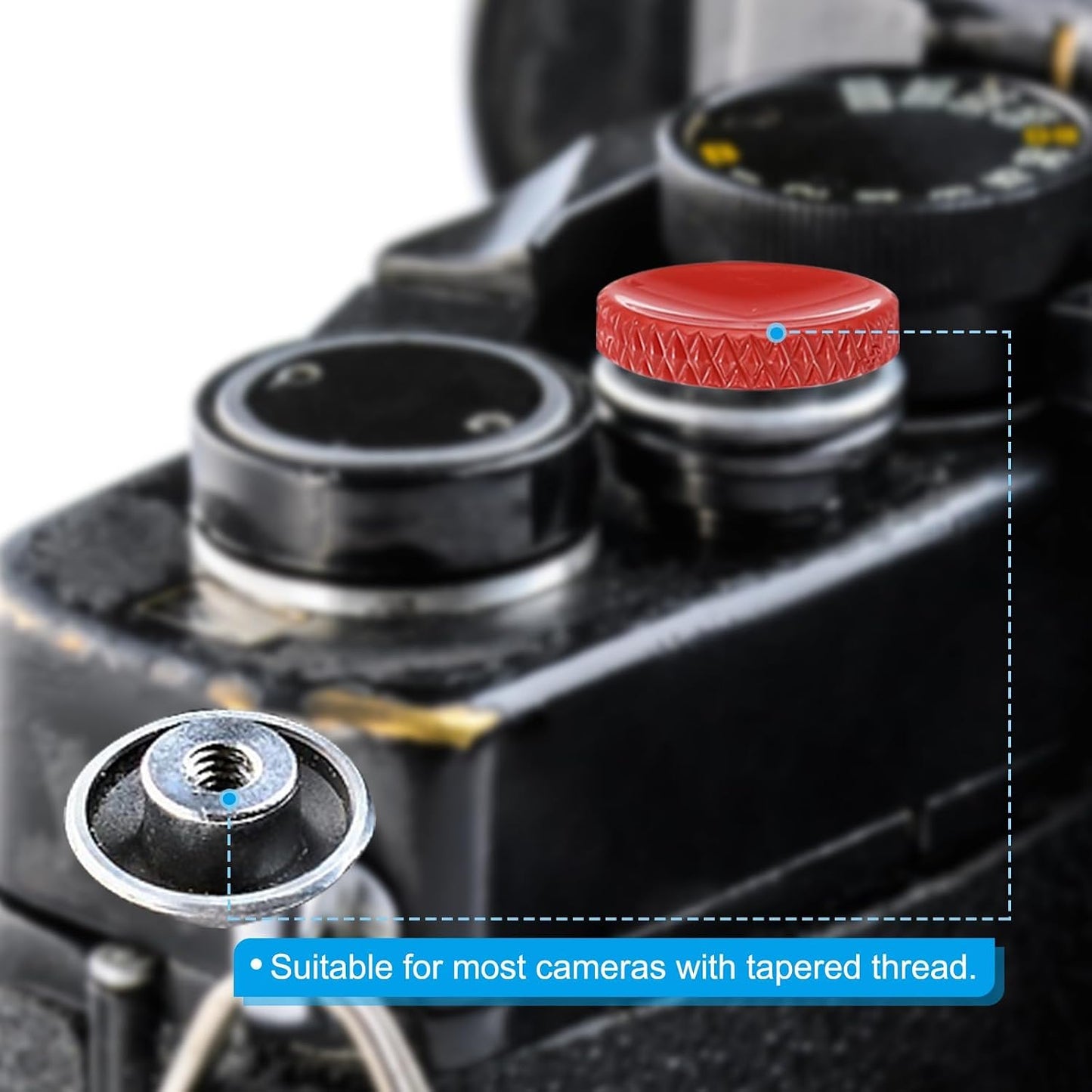 3 Pack PATIKIL Camera Shutter Button, Soft Shutter Release Button Pure Copper Camera Button Knurled Suitable for Nikon