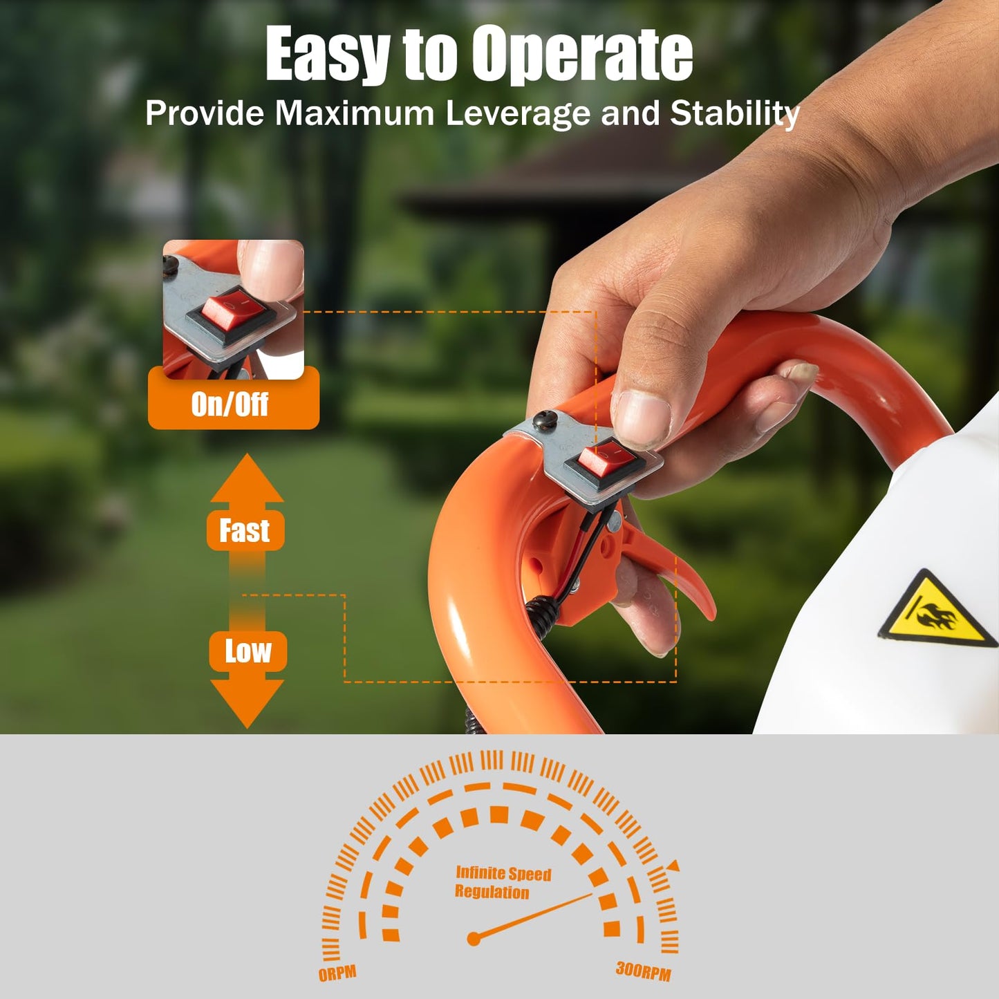 ARPITUYN Post Hole Digger, 71CC 2 Stroke Post Hole Digging Machine with 3 Drill Bits and Extension Rod, Gas Powered Auger Post Hole Digger for Farmland, Garden, Planting