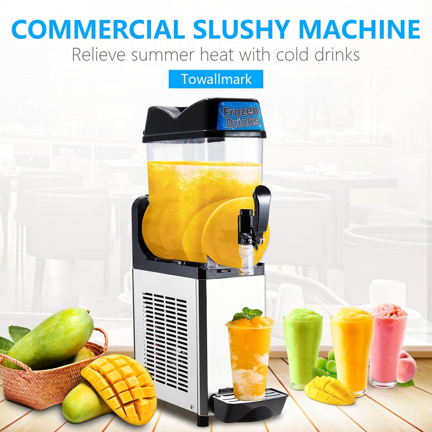 Garvee Slushie Machine 68 oz, Garvee All-in-One Slushy Maker for Home with LED Display & Auto-Clean, No Ice Needed & One-Touch Reservation, 6 Preset Programs for Frozen Margaritas, Ice Cream & Frappés