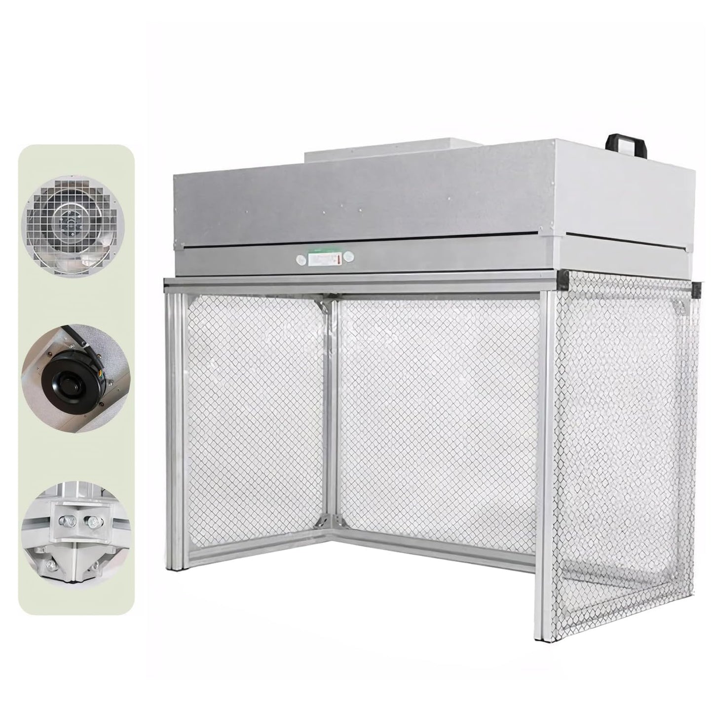 INTSUPERMAI Vertical Laminar Flow Hood Air Flow Clean Bench Workstation with HEPA Aluminum Blade Fan Rated Air Volume 706cfm Dust Free Room Workshop for Phone LCD Repair Workshop Laboratory Using 110V