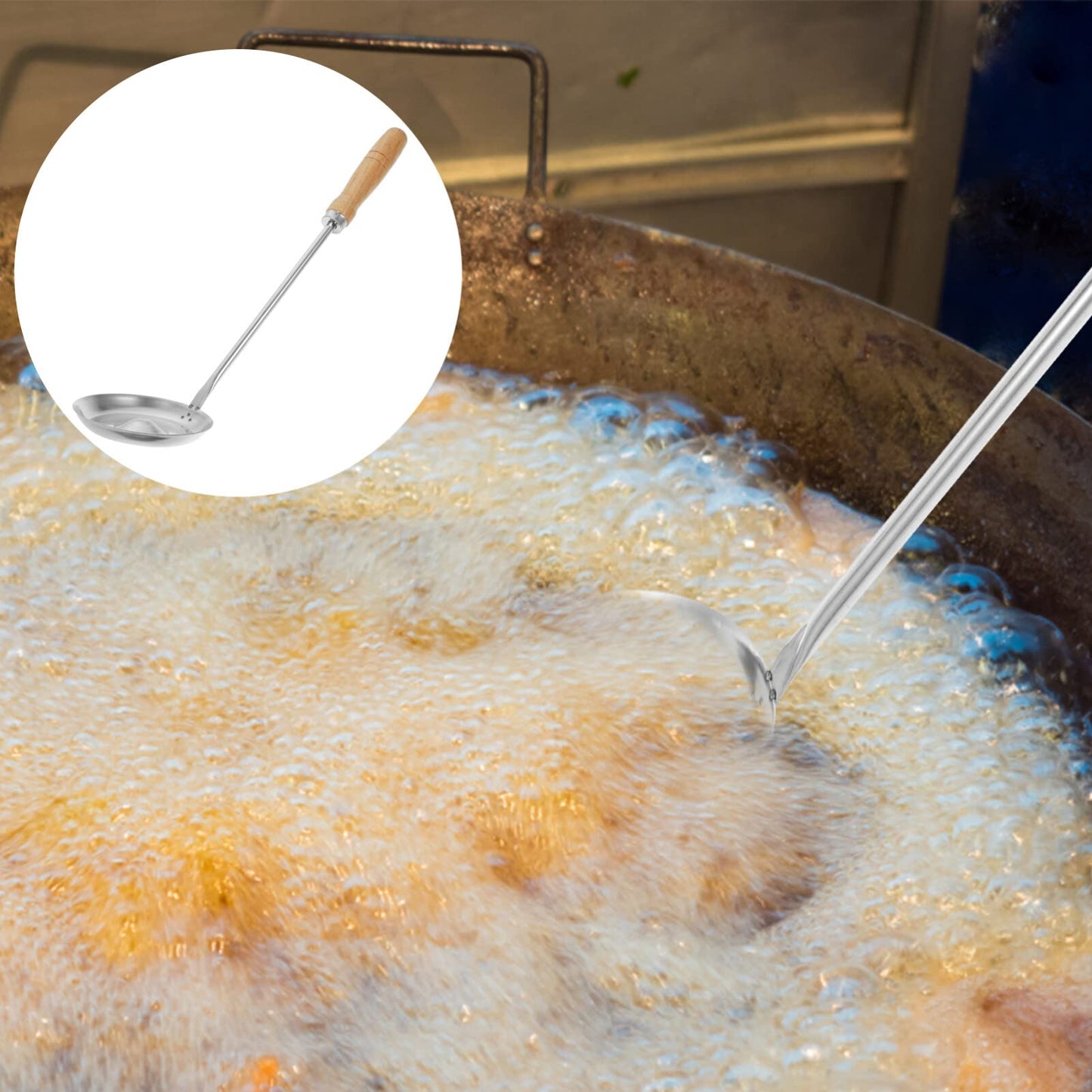 Kichvoe Bunuelos Mold with Handle 15In Lightweight Stainless Steel Frying Snack Maker for Homemade Bu Uelos Pancakes and Fried Treats Kitchen Tool