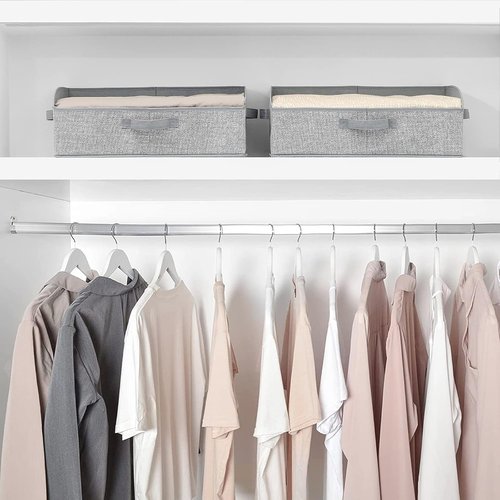 Closet Organizers by [Brand Name] - Foldable Clothes Storage with Handles | Large Capacity Grey Drawer Boxes