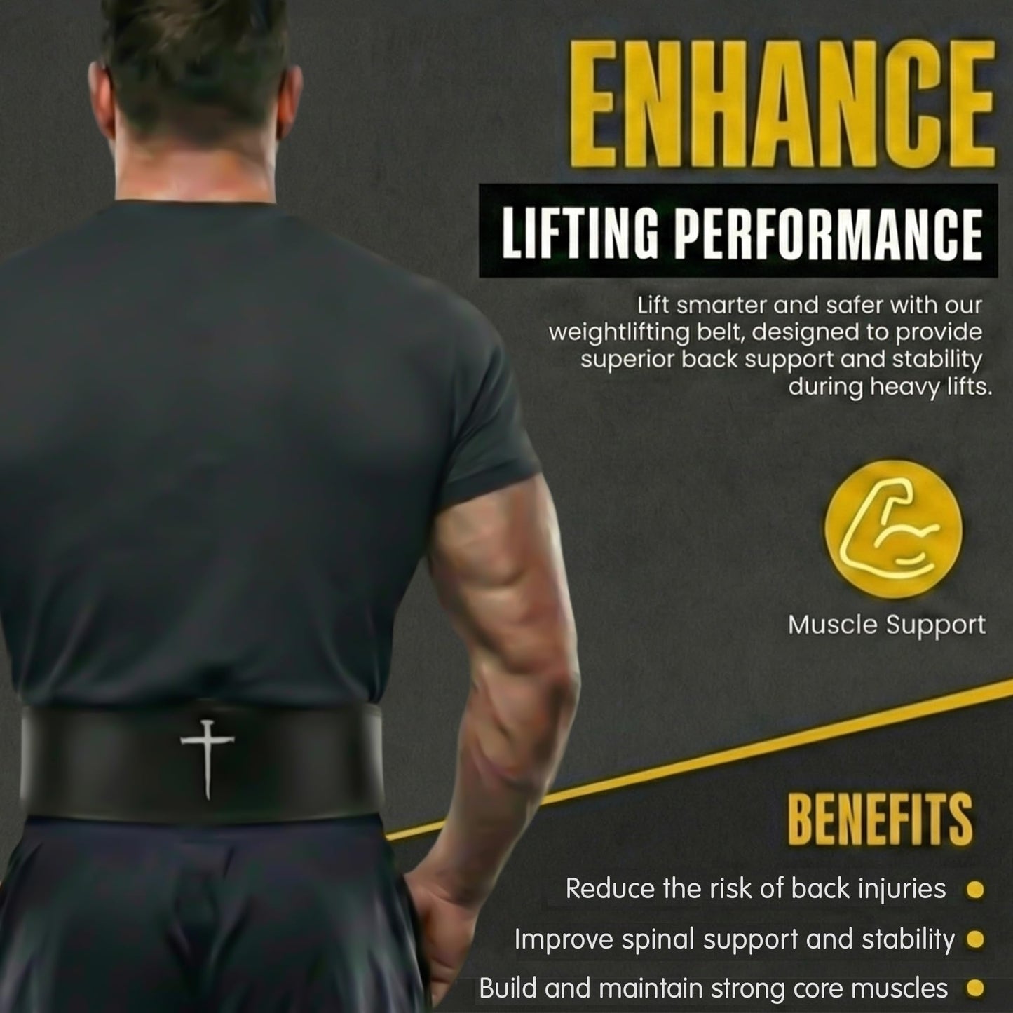 Christian Lever Weight Lifting Belt with Cross- 10mm Thick Leather Weightlifting Belt for Men & Women- Faith Lever Weight Belt for Men- Powerlifting Lever Gym Belt for Squat Deadlift Workout