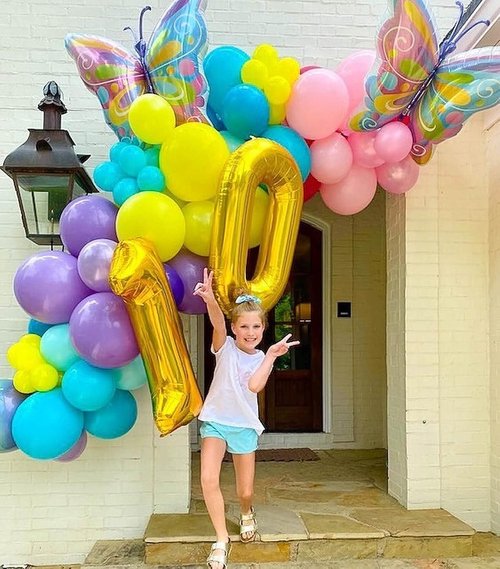 Gold 10 Number Balloons by [Brand Name] - 40 Inch Giant Birthday & Anniversary Party Decorations