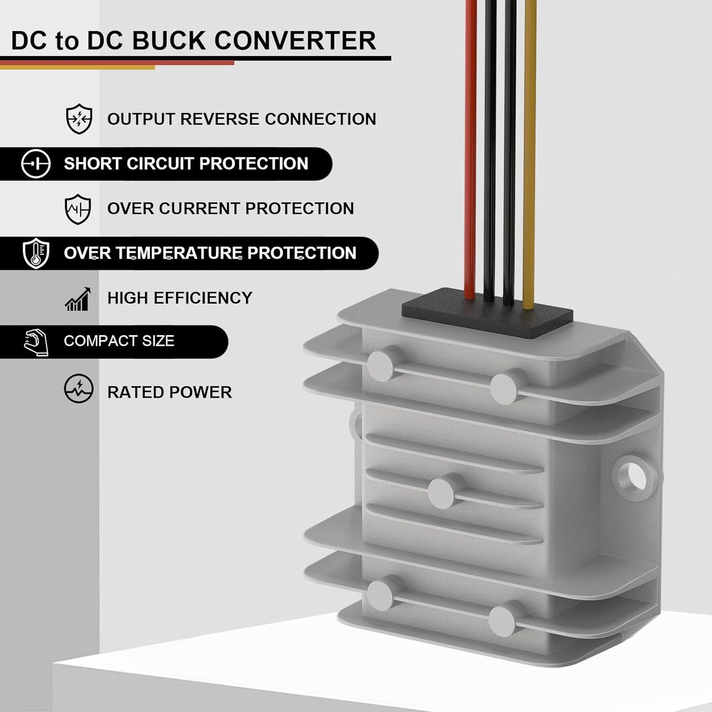 DROK Pack 2 11-90V 5V 6A 12V 24V 36V 48V 60V 72V Waterproof DC to DC Buck Converter of - Step Down Converter to Voltage