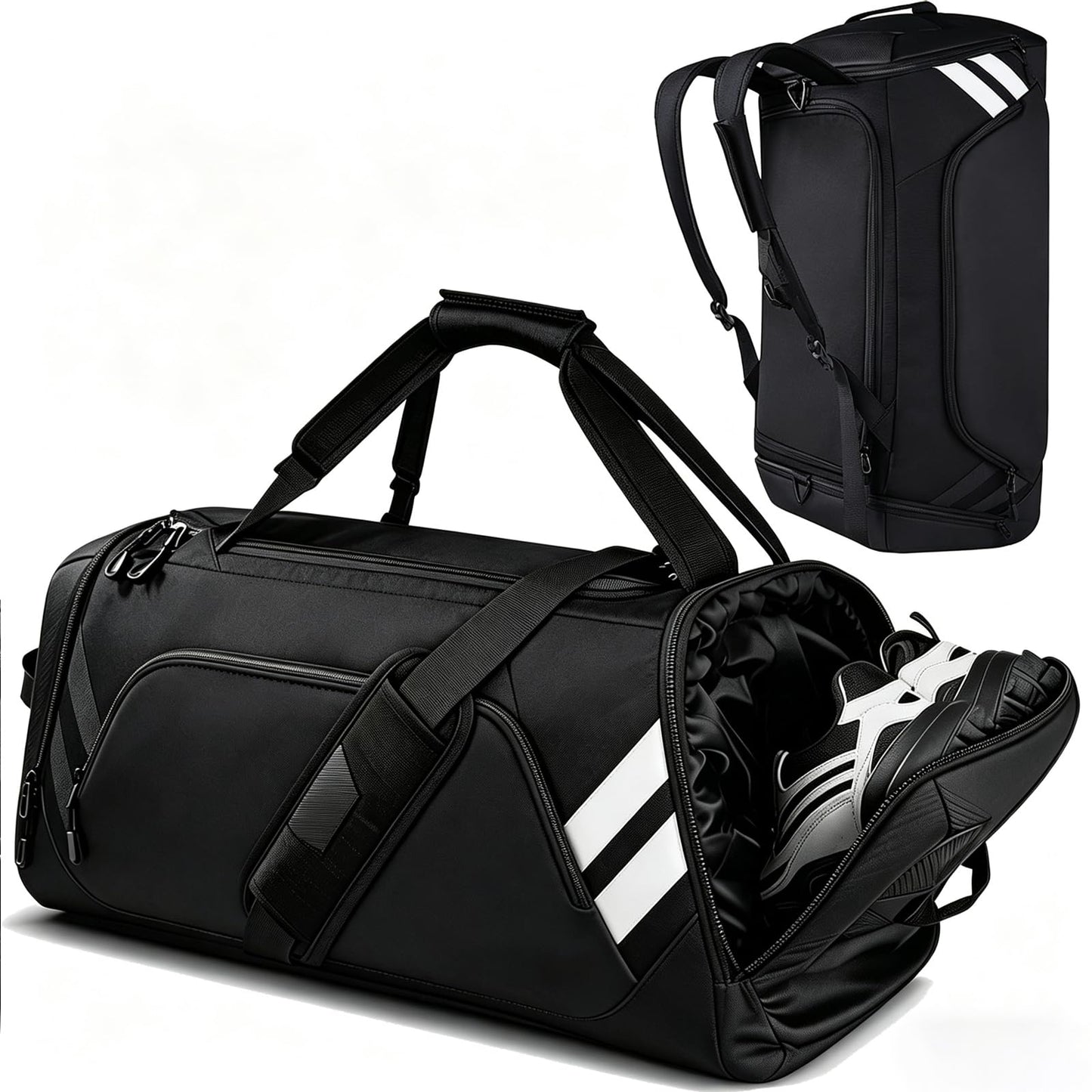 WOLFILIST Gym Bags for Men/Women, 58L Large Sports Travel Duffel Bag with Shoes Compartment & Wet Pocket, Gym Workout Backpack, Weekender Bag Overnight Backpack for Travel (58, Liters)