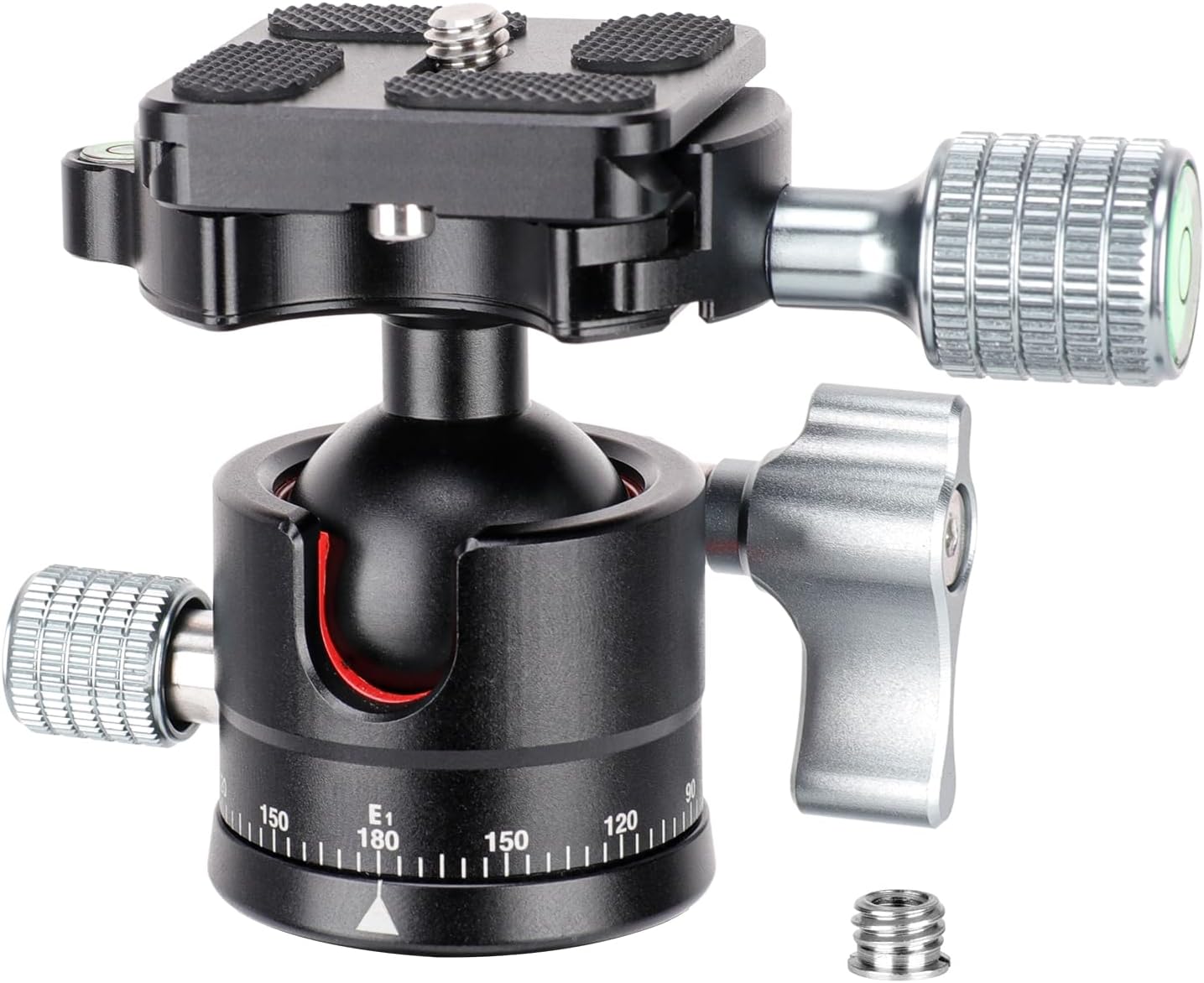 koolehaoda 360 1/4" 28mm 22lbs/10kg E1 Tripod Head Mini Ball Head Camera Panoramic Head with Screw Arca Type Quick