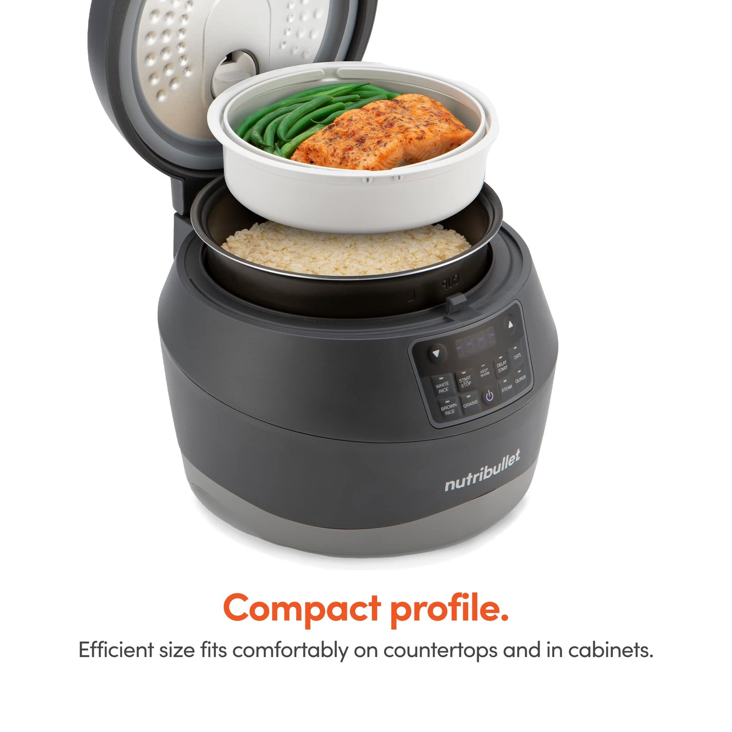 nutribullet EveryGrain Cooker, 11"D x 11"W x 9"H