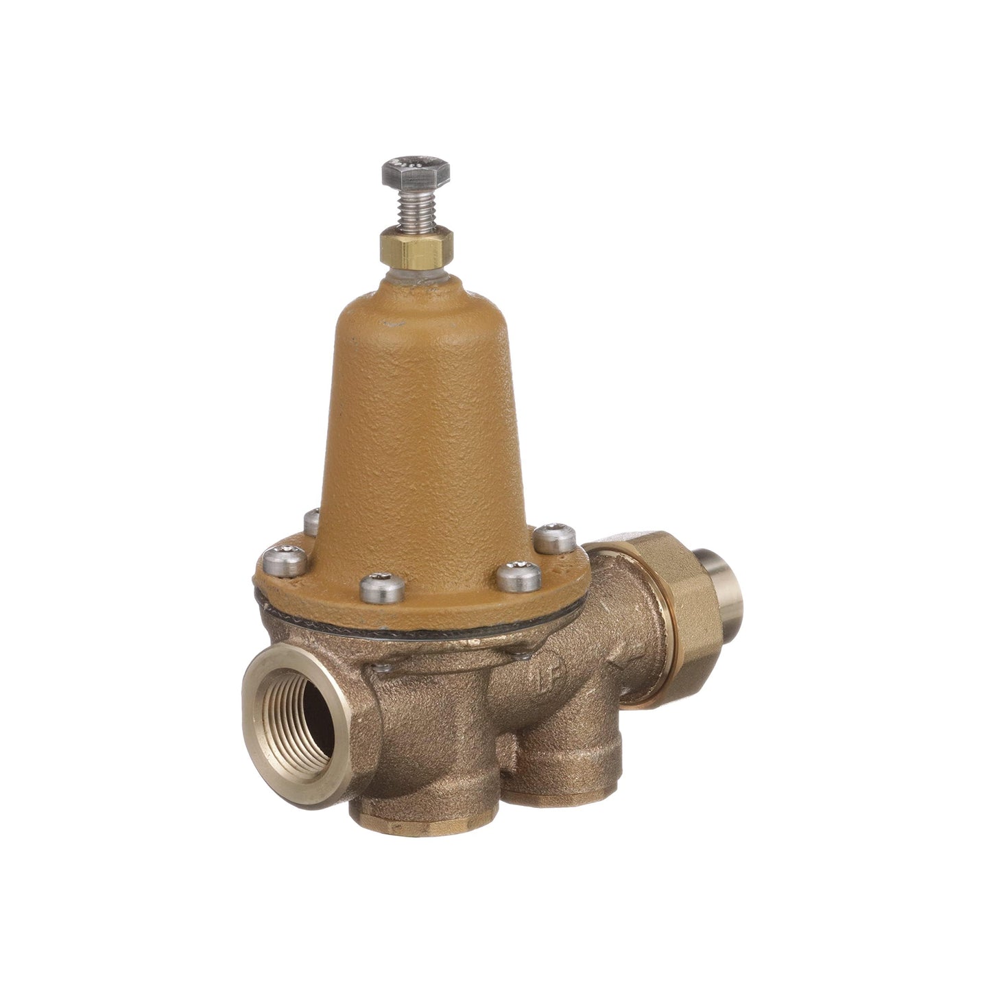 Watts LF25AUB-Z3 Series 3/4" Lead-Free Cast Copper Silicon Alloy Water Pressure Reducing Valve, Solder Union Outlet x NPT Female Outlet, Polymer Seat, Adjustable Pressure 25 to 75 psi, Maximum 300 psi