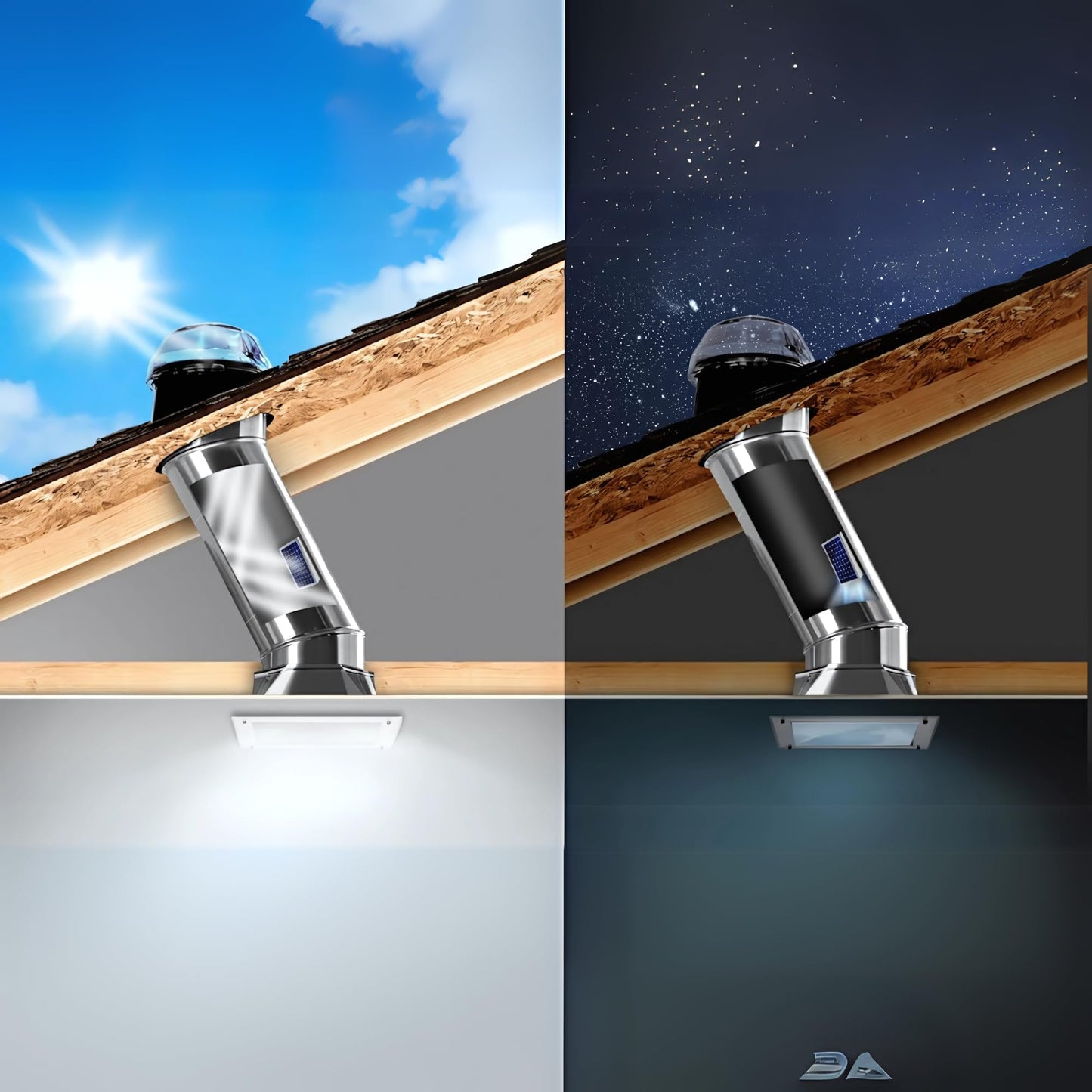 Solatube® 14-Inch Light Add-On Kit – Dual-Purpose Day & Night Solution for 290 DS & 290 ISn Models – Integrated Electric Light for 2-in-1 Ceiling Utility (Skylight Sold Separately)