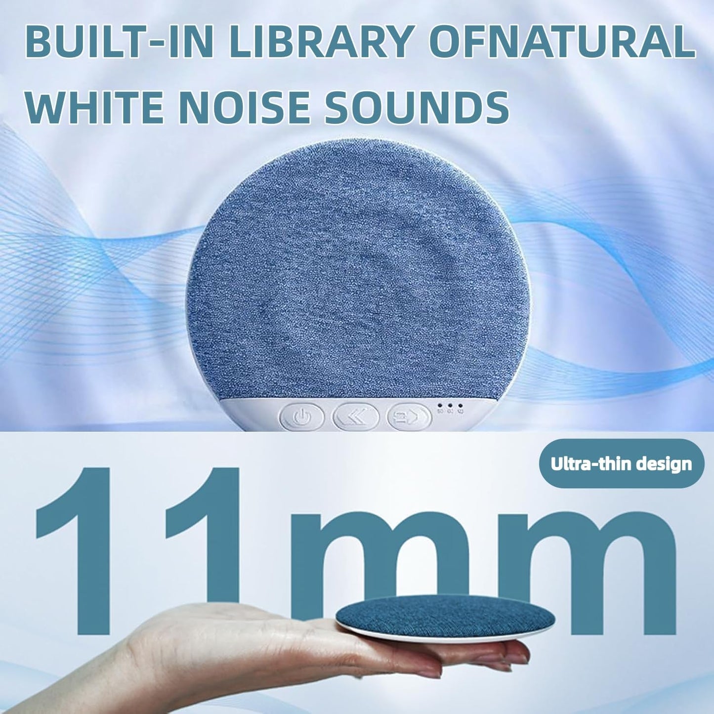 Generic Bluetooth Pillow Speaker-Mini Bone Conduction Bluetooth Sleep Aid,Private Sleep Headphones,Ultra Thin Pillow