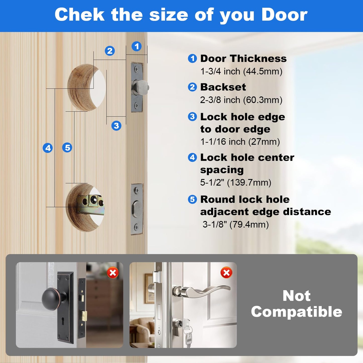 U 10539 Door Reinforcement Plate for 1-3/4" Thick Doors and Includes The U 10385 Door Strike Plate. (Black)