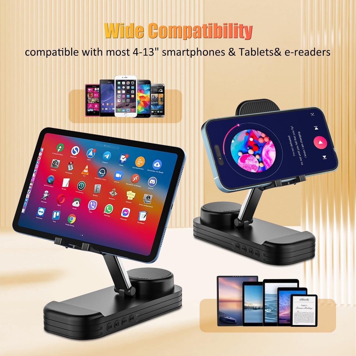 LBSC Wireless Bluetooth Speaker with Phone Stand, Cool Gadgets for Men, Birthday Gifts for Teen Boys, Portable Mobile