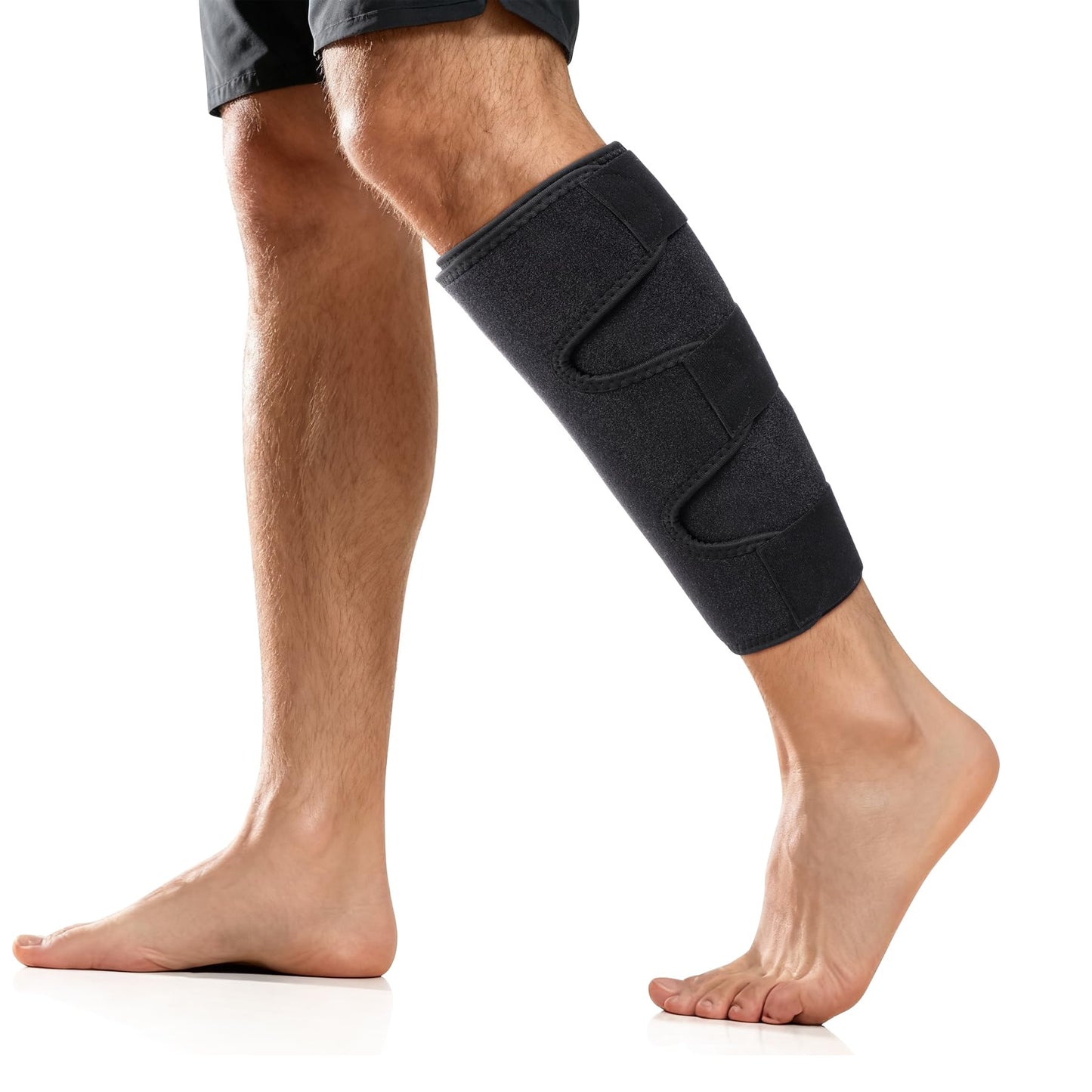 Cozyhealth Neoprene Calf Compression Brace, Adjustable Support Wrap for Muscle Strain, Shin Splints, Swelling Relief, Men and Women