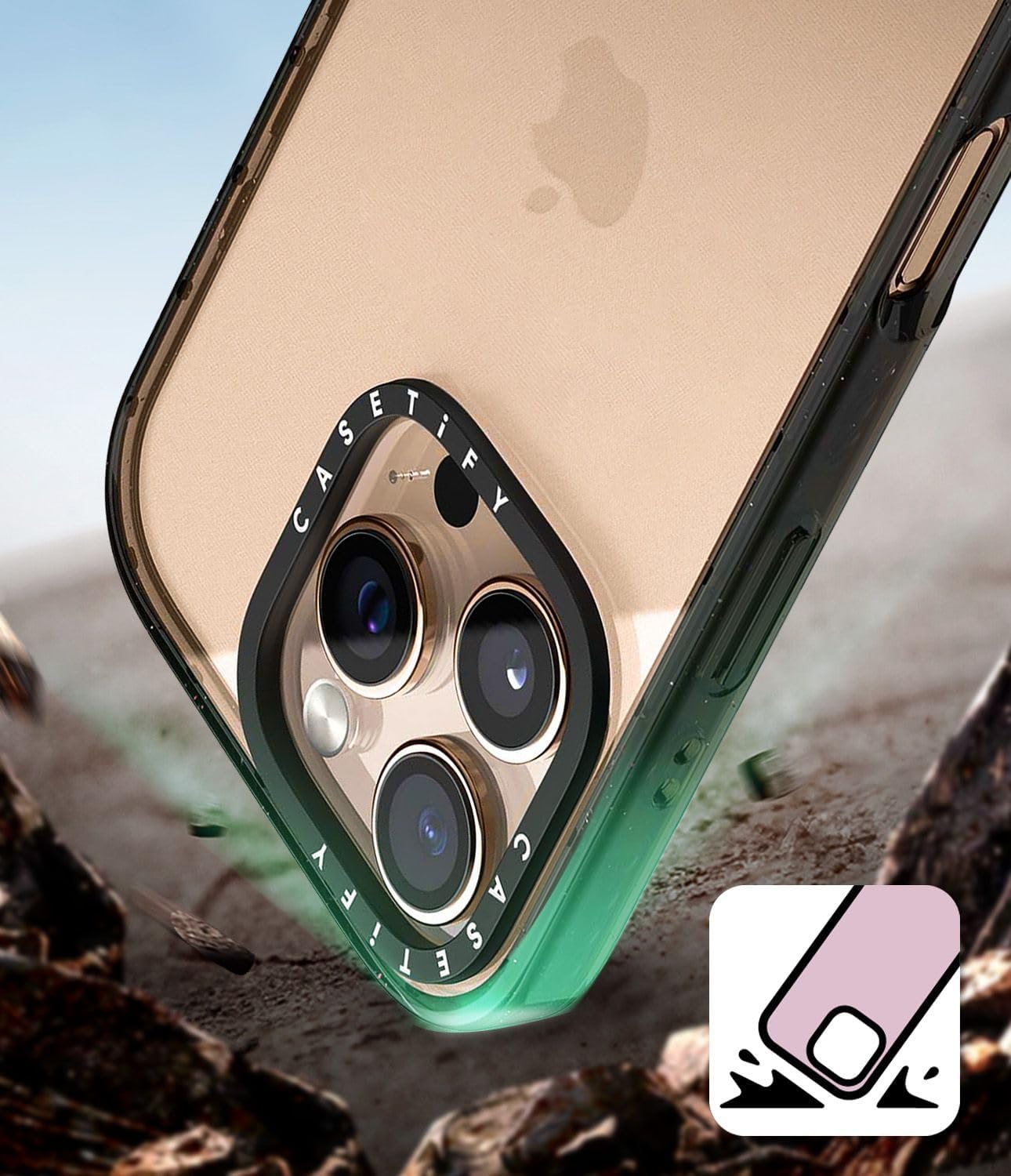 CASETiFY 14 [4X 8.2ft Impact iPhone Pro Case Military Grade Drop Tested / Drop Protection] - Snack Bar Attack - Clear