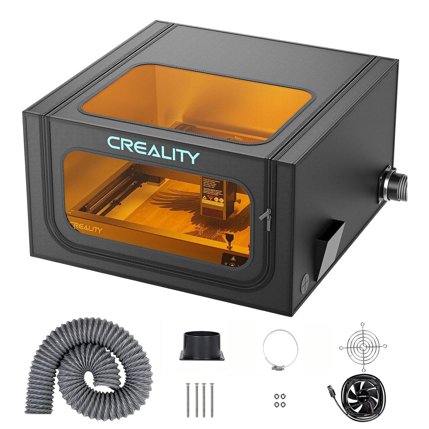 Creality Laser Engraver Enclosure 2.0, Universal Laser Engraver Protective Cover Tent, Fits for Most Laser Engraver Machine, Eye Protection, Insulates Against Noise, Fumes and Odors, 720x720x400mm