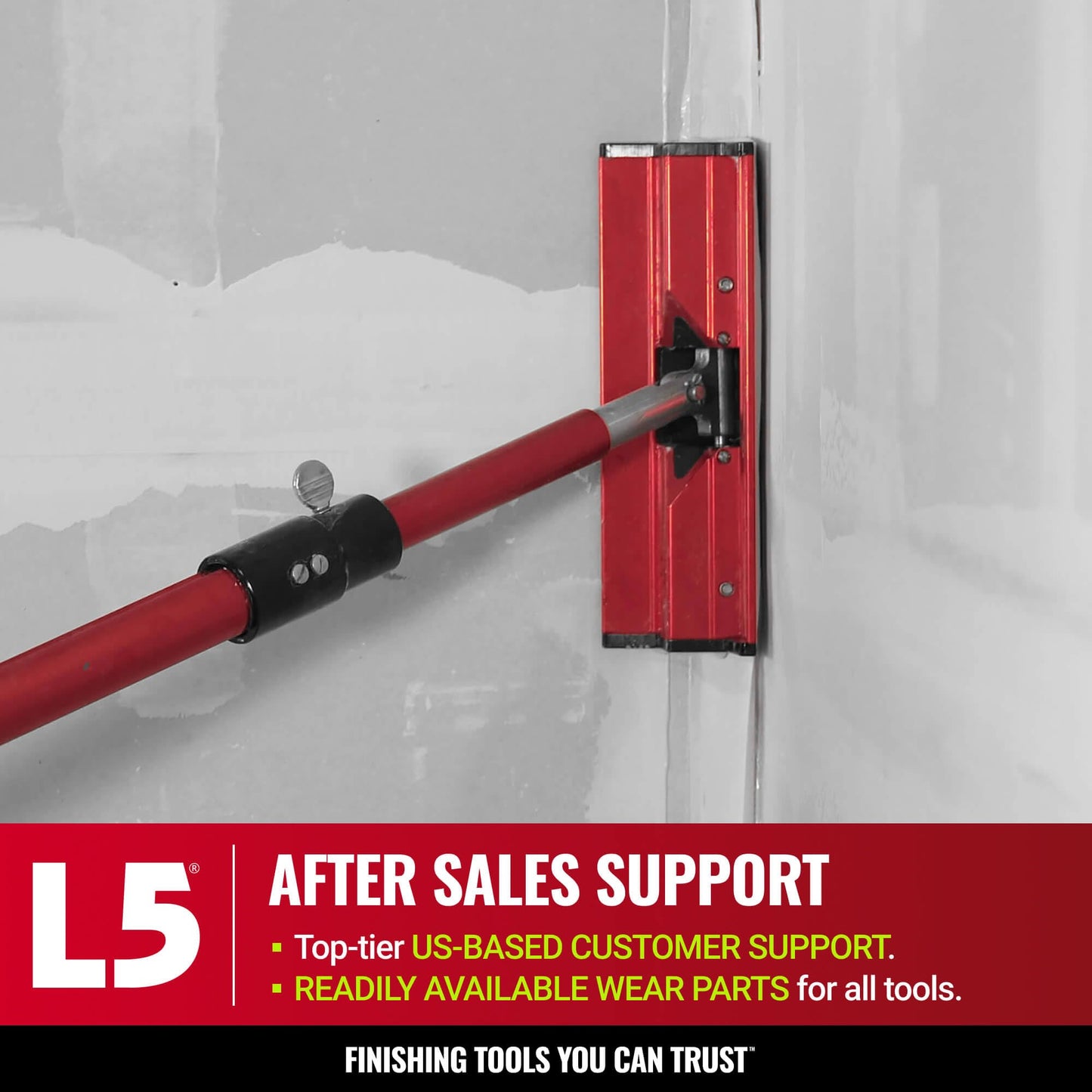 Drywall Finishing Set - LEVEL5 | Pro-Grade | 10/12" Flat Boxes, Corner Roller, 3" Corner Finisher, 7" Corner Applicator, Handles, Compound Pump + Filler | Sheetrock Gyprock Wallboard | 4-602