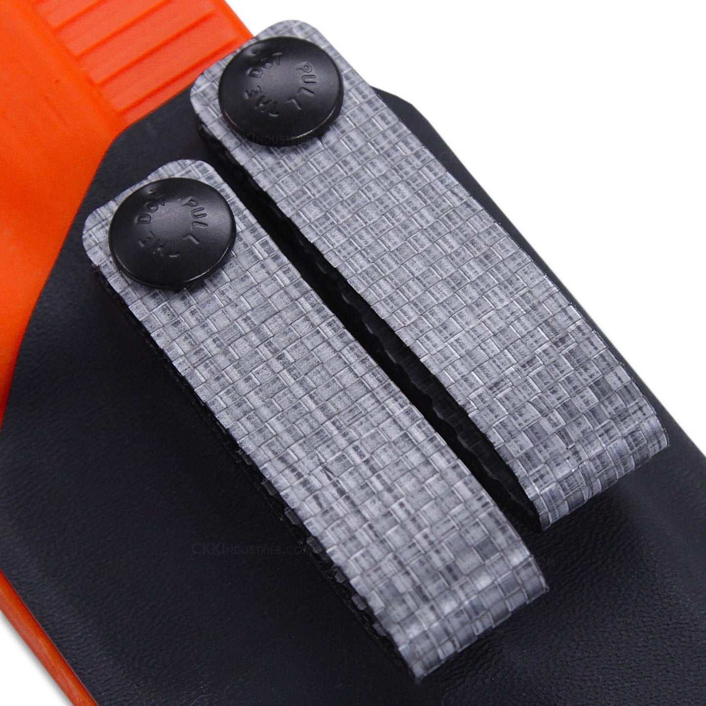 Tegris IWB Rigid Belt Loops - Silver – w/Heavy Duty Pull-The-Dot Security Snaps & Mounting Hardware - 5.75 x 0.75 inch - Holster Loops - (Fits 1.25" to 2.00" Belts (Adjustable) - (2 Pack)