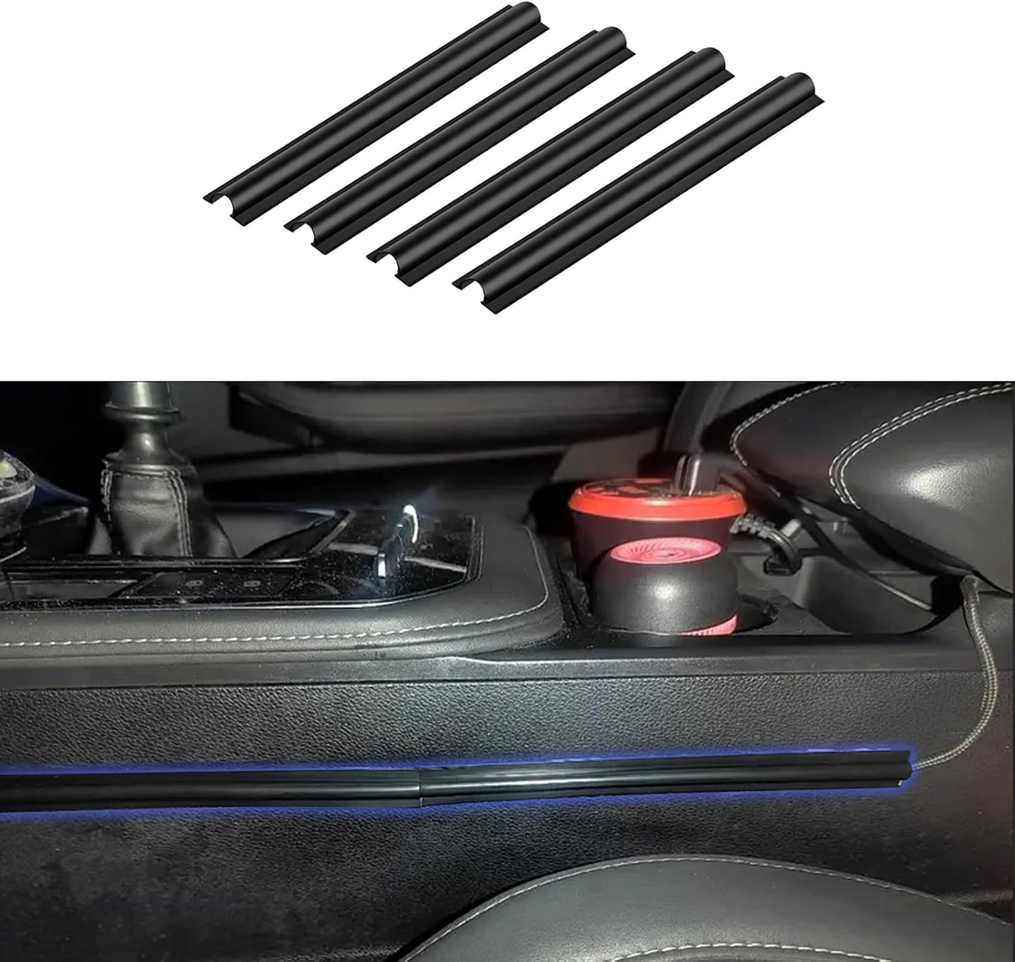 RGOAANC 4PCS Car Wire Sleeve, Car Concealed Wire Sleeve, Self-Adhesive Tubing Cable Hidden Protector, Car Accessories