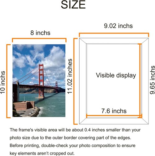 LUCKYLIFE 8x10 Picture Frame - Brown Wall Mount & Tabletop Display | Set of 2