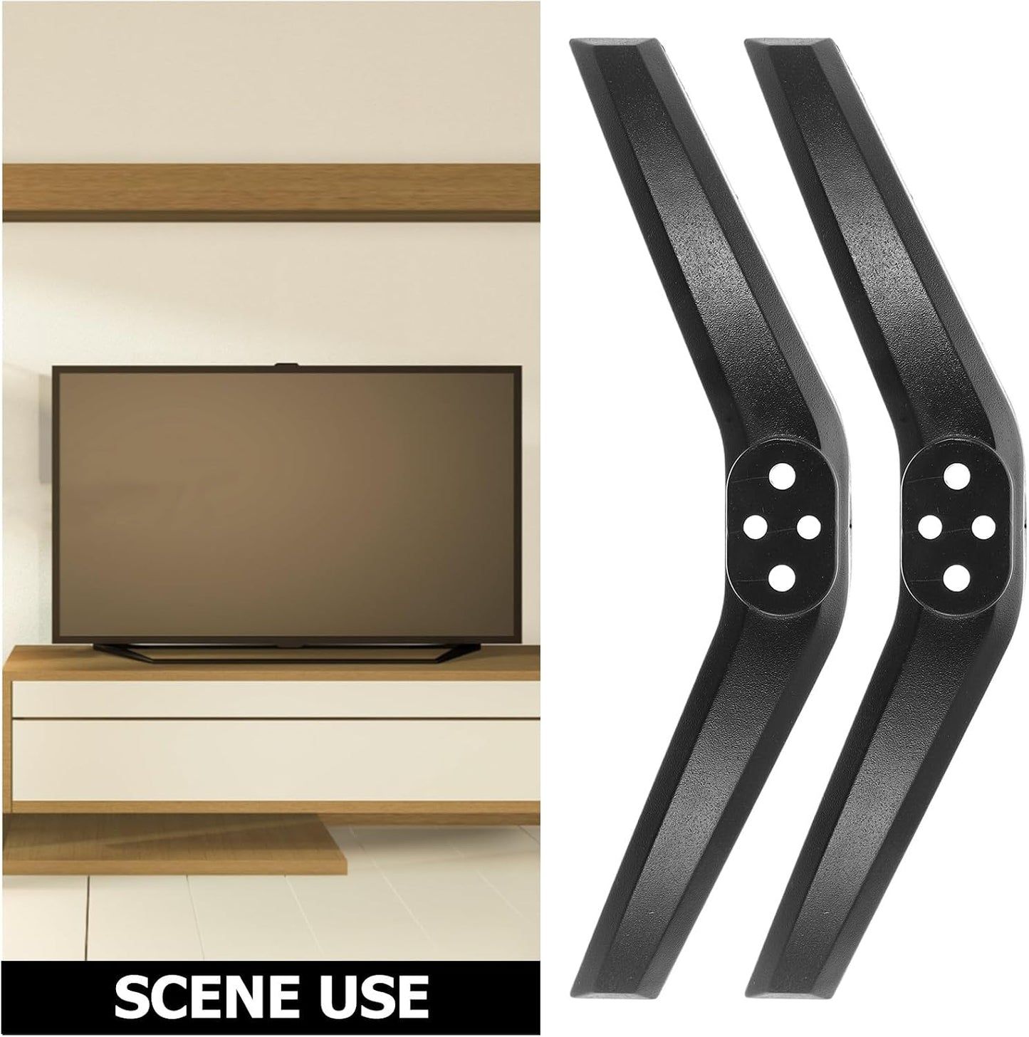 Generic 1 43inch Pair TV Stand Base: Television Tabletop Support Legs for Flat Screen - TV Display Stand Brackets