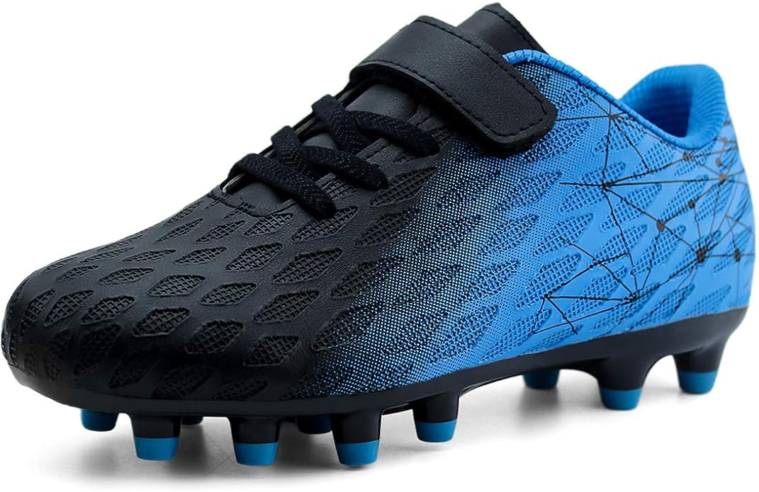 brooman Kids Firm Ground Soccer Cleats Boys Girls Athletic Outdoor Football Shoes
