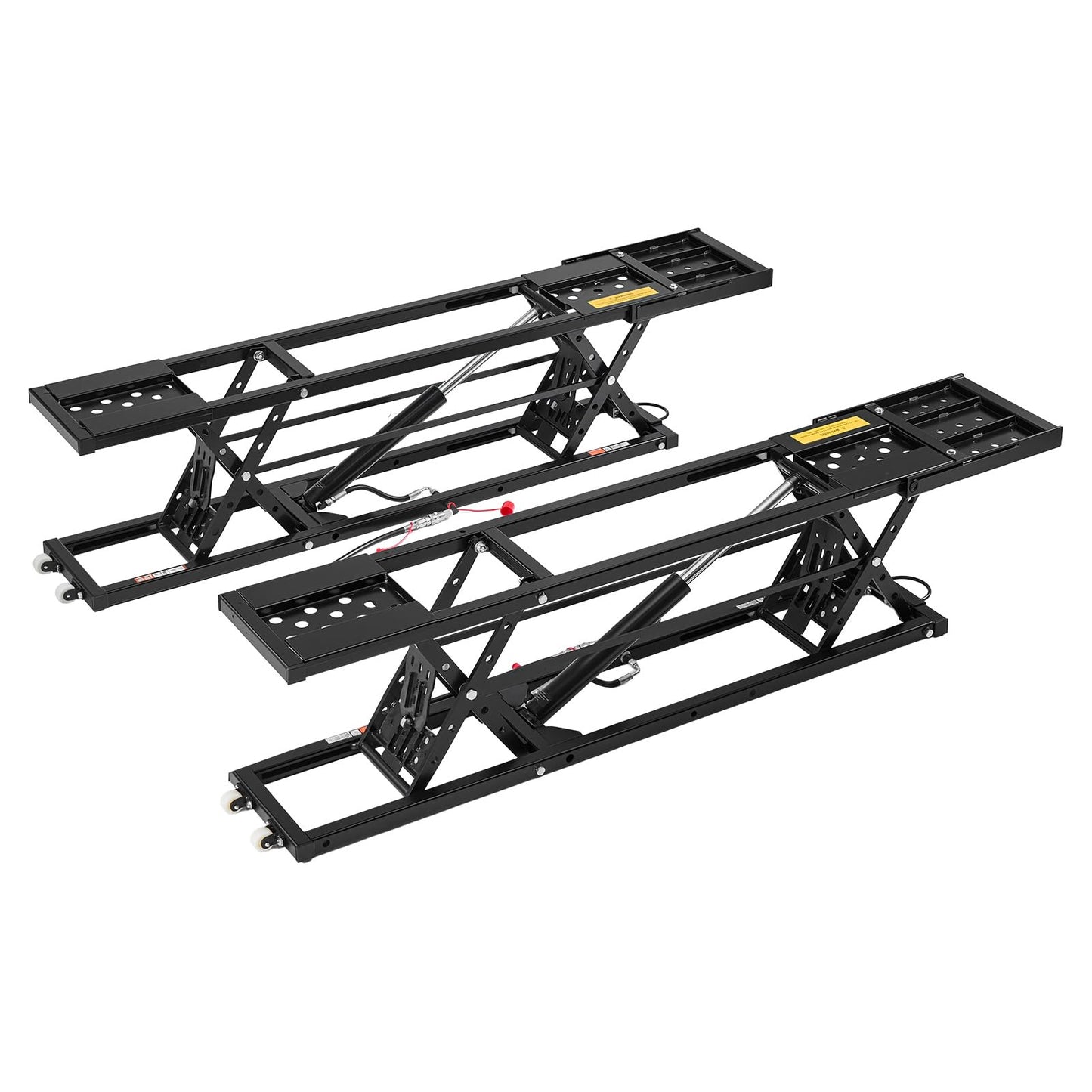 VEVOR Portable Car Lift, 7000 lbs Capacity, Heavy Duty Steel Truck Lift with 26.8" Max Height, Pneumatic Pump, Wheels, 4 Rubber Pads & 4 Lifting Columns for Cars, SUVs, Trucks, Home Garage or Shop Use