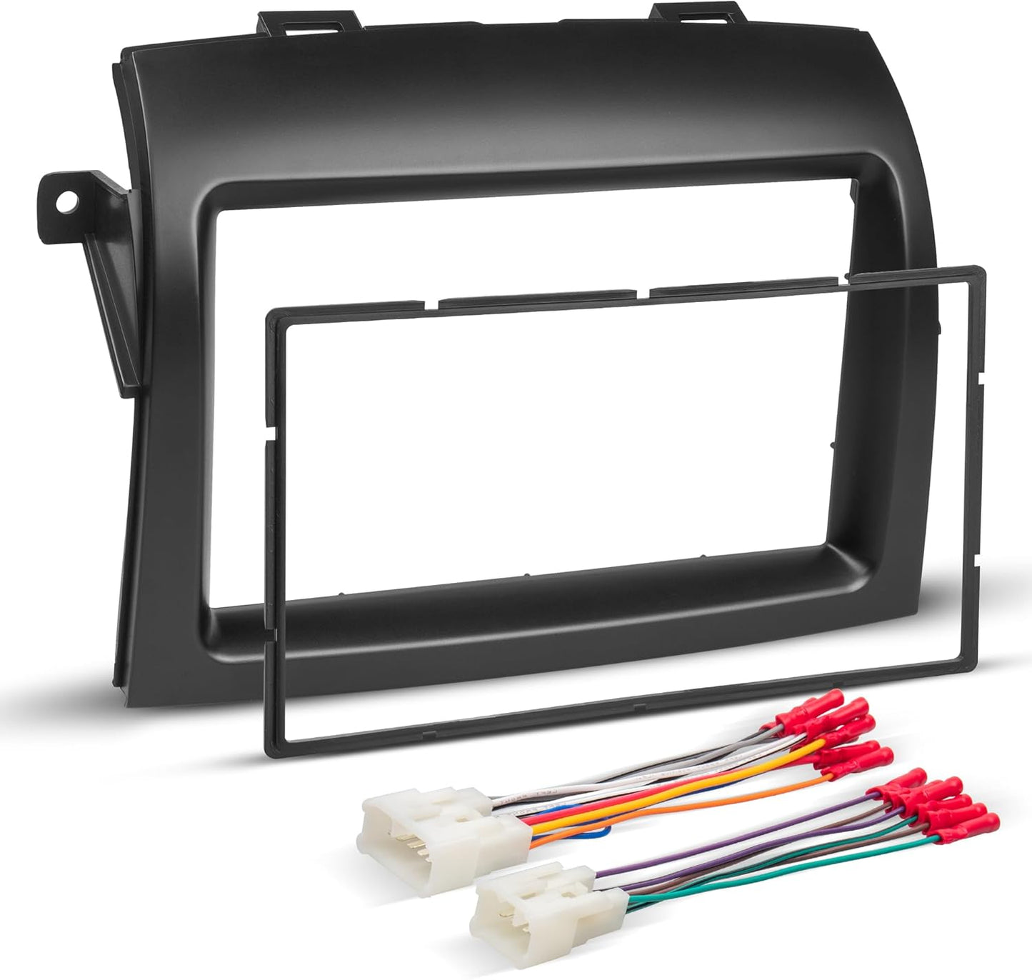 2004-2010 NuIth Double DIN Radio Dash Kit W/Radio Wire Harness for Toyota Sienna Non JBL System, Double DIN Car Stereo