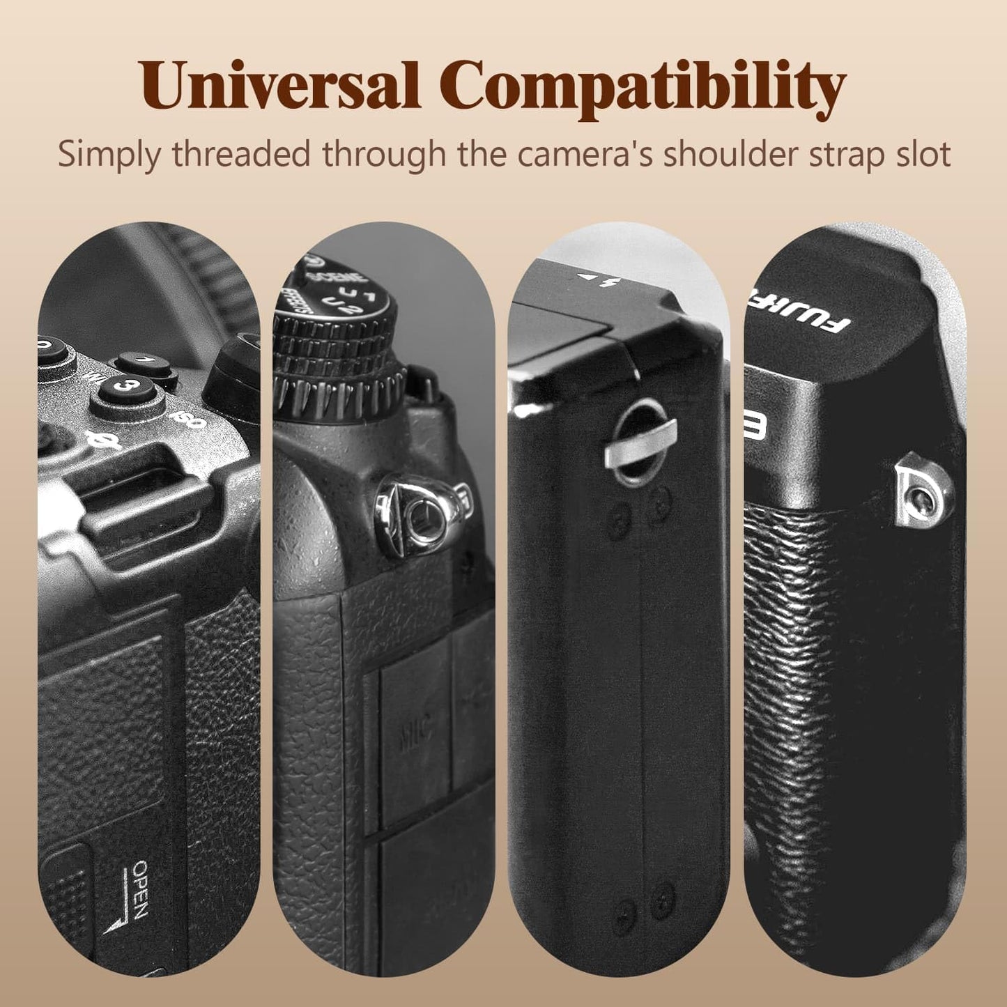 1.8-Inch Stylish PU Leather Camera Strap for Canon, Nikon & Sony