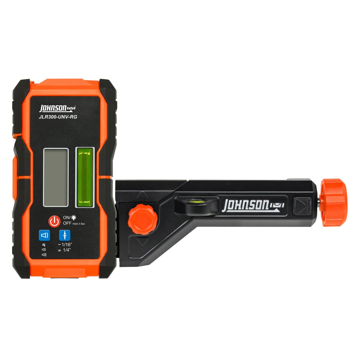 Johnson Level & Tool JLR300-UNV-RG Universal Green & Red Rotary Laser Detector, Dual Sided Detector, LED Backlit Display