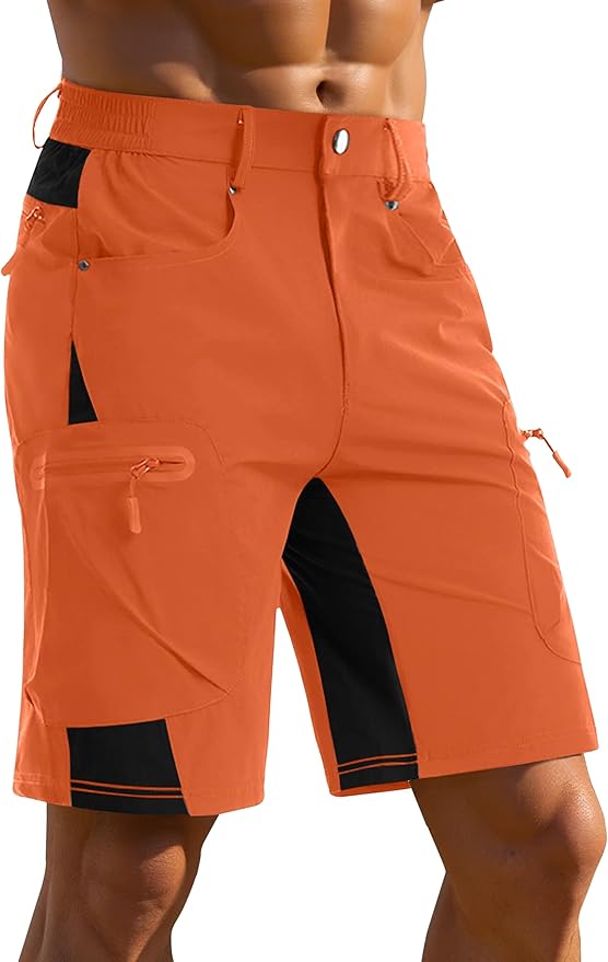 CRYSULLY Men's Hiking Cargo Shorts Outdoor Summer Lightweight Quick Dry Casual Shorts with 5 Pocket