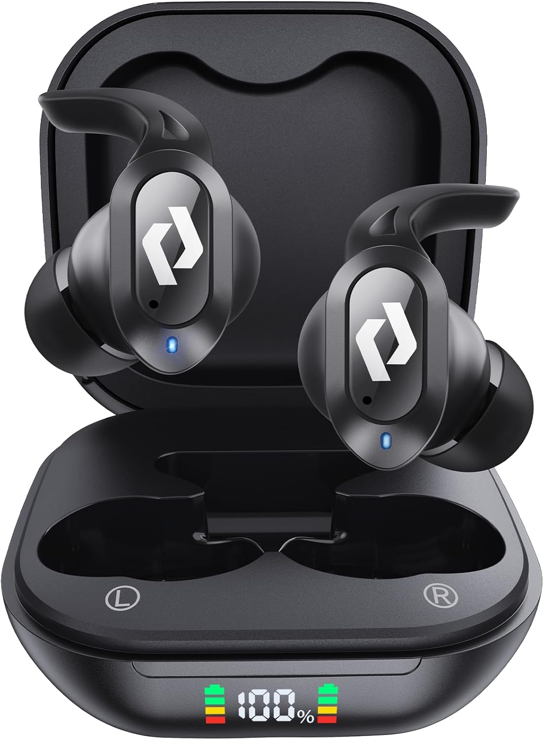 CREASO 64H Bluetooth Earbuds Wireless Ear buds Wireless Charging Case Waterproof Headphones Built in Microphone Stereo
