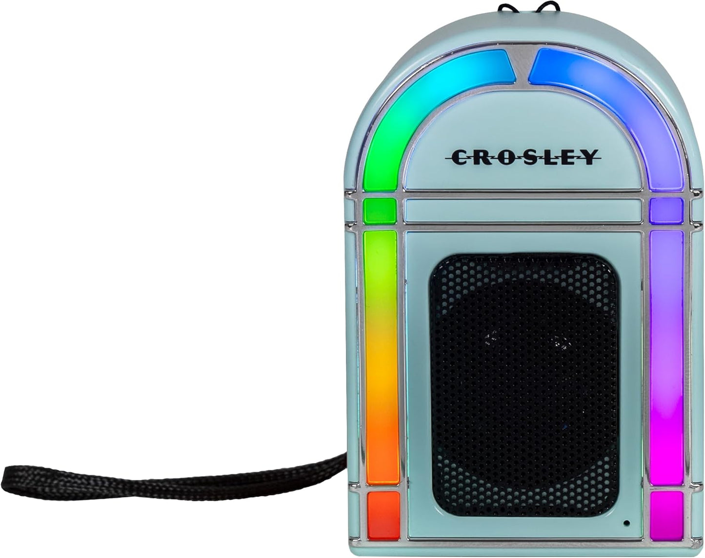 Crosley Aqua Blue Mini Jukebox Bluetooth Speaker with LED Lights