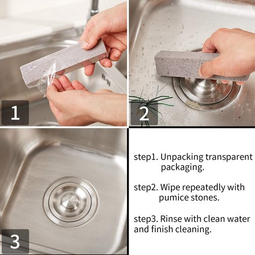20 Pieces Pumice Stones for Cleaning - Pumice Scouring Pad, Stick Cleaner for Removing Toilet Bowl Ring, Bath, Household, Kitchen, Pool, 5.9 x 1.4 x 0.9 Inch(Gray)