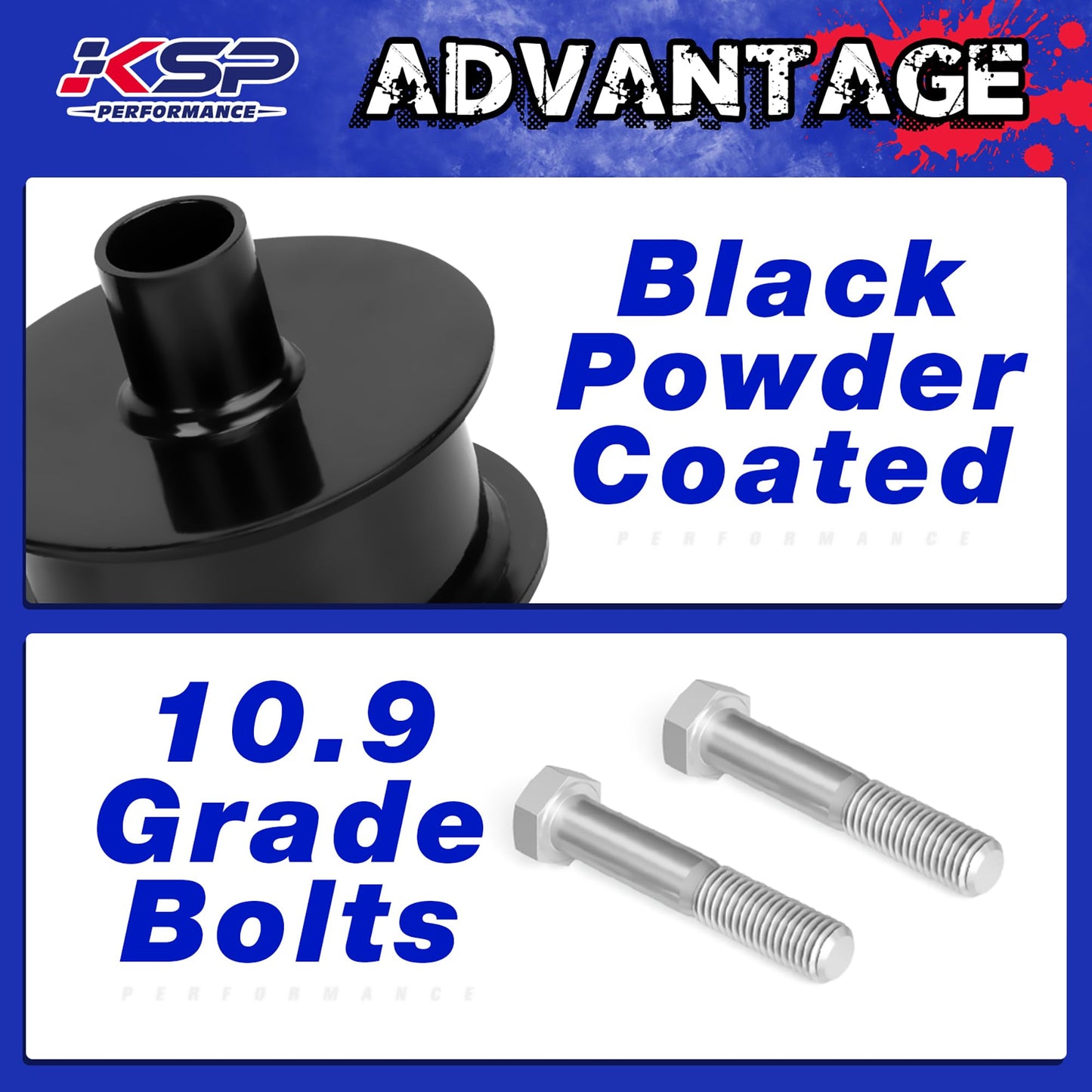 KSP 3"Front and 3"Rear Full Suspension Lift Kits with Shock Extenders fit for 2007-2018 Wrangler JK 2WD 4WD, Such as Editions Rubicon/Unlimited/Sahara/Sports and More（Black)
