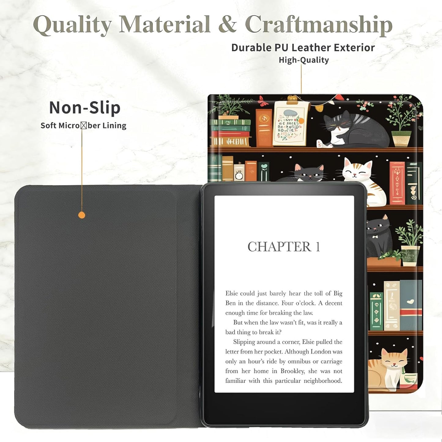 BVCLKJPOI 12th (2024, 7") Case for Kindle Paperwhite Generation & Colorsoft Signature Edition, Slim Stand Folio Cover