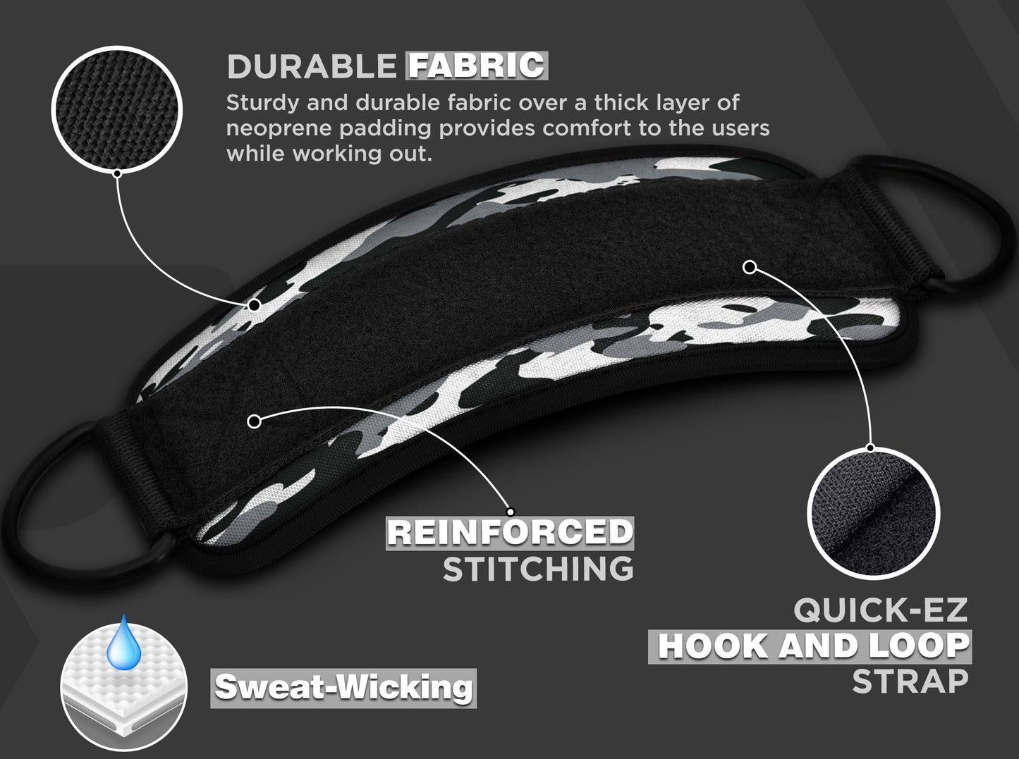RDX Ankle Straps for Cable Machines – 7MM Neoprene Padded 10"x4" Adjustable Gym Cuffs with Dual D-Rings – Weight Attachments for Wrist Glutes Leg Kickbacks Hip Abduction Strength Workouts – Men Women