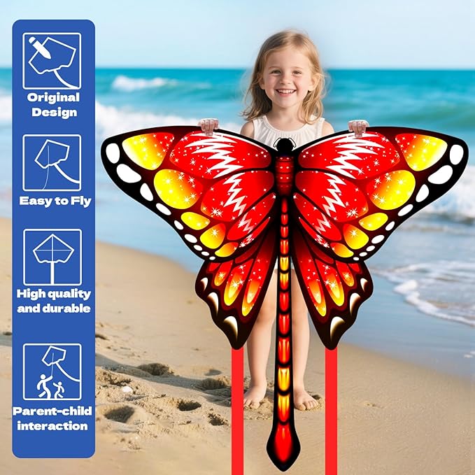 YongnKids Kite for Kids Age 4-8 8-12, Large Kites for Boys Adults Easy to Fly & Assemble, with 328ft String,Perfect for Beach Trip Park Family Activities Outdoor Games