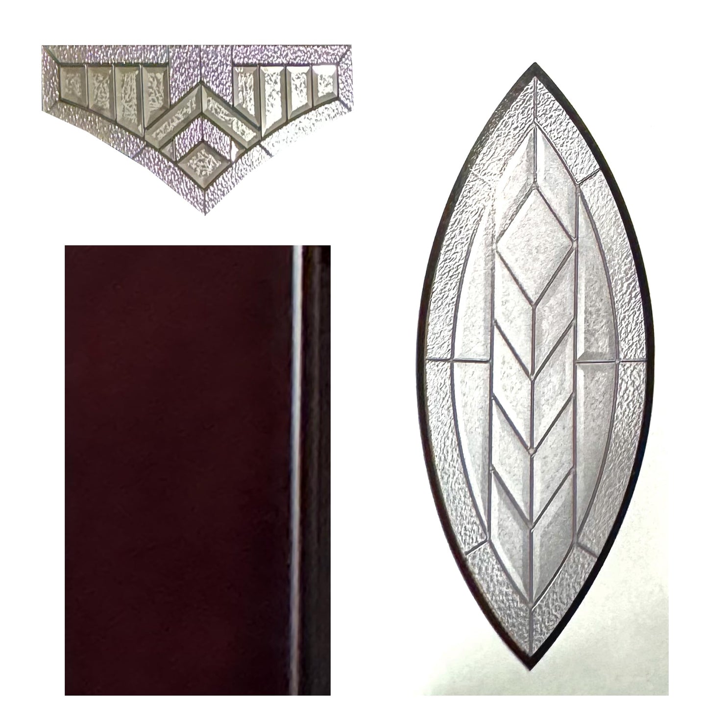 BGW Doors - Exterior Wood Door with Decorative Glass Pre-Hung Pre-Finished Entry Double Door M705- Lefthand Swing 61 1/4" X 97" X 5 1/4"