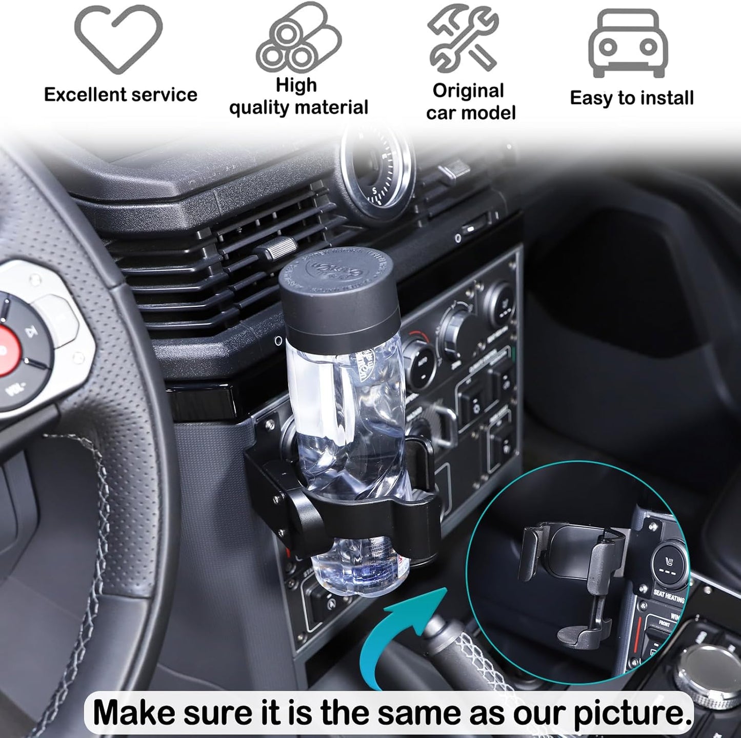 2 1 2020-2026 Car Multi-Function Drink Cup Phone Holder, in Bolt-on Stand Bracket Organizer, Cell Phone Mount