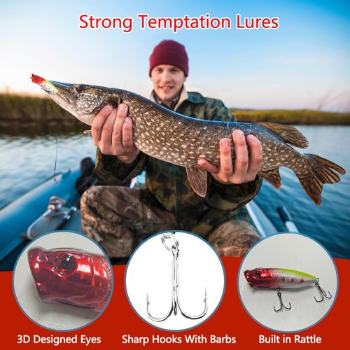 Fishing Advent Calendar 2025 - 24 Days of Christmas Countdown Fishing Lures & Tackle Set for Anglers