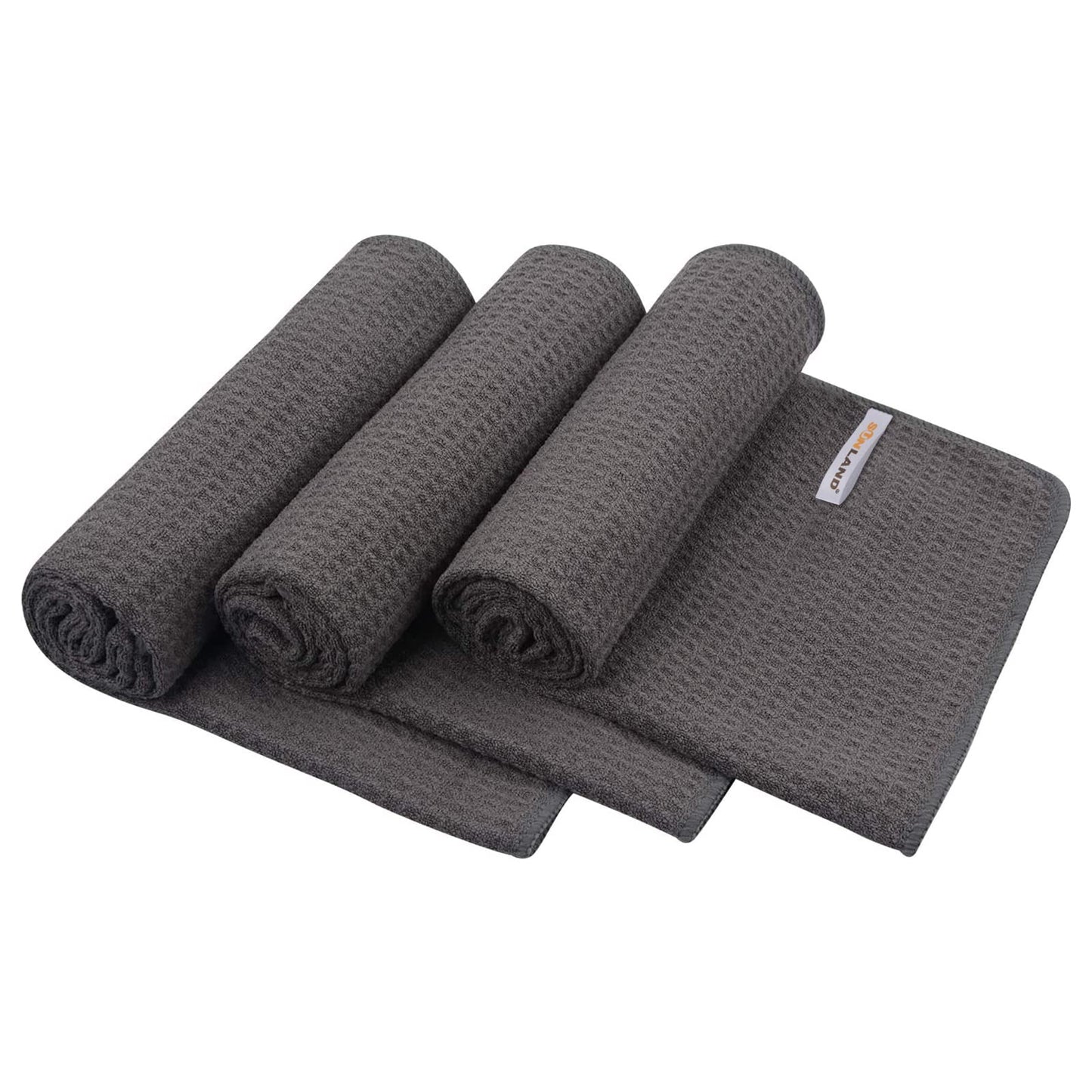 SUNLAND Microfiber Gym Towels Sports Workout Towel Fast Drying Fitness Sweat Towels for Men & Women Lightweight Multi-Purpose Hot Yoga Towel 3 Pack 16Inch x 32Inch