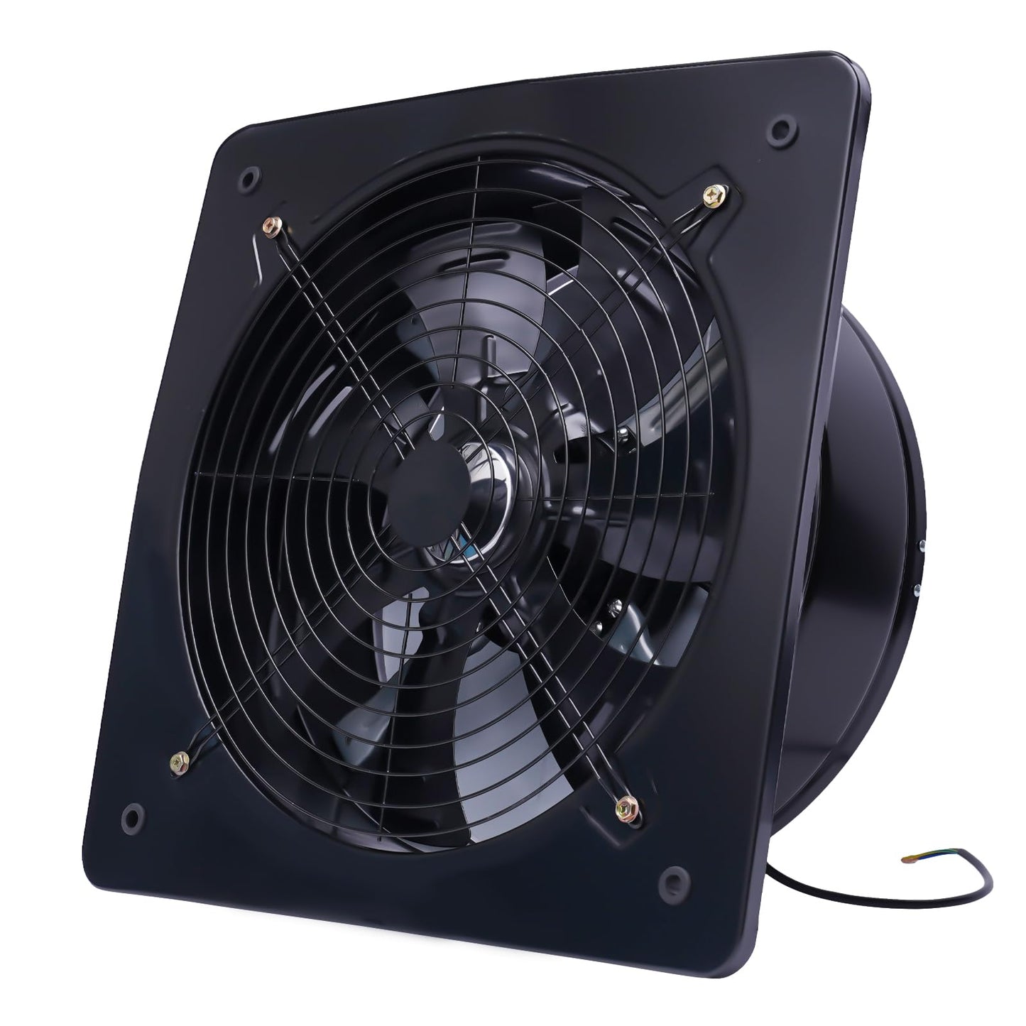 Wall Mounted Explosion Proof Fan, Industrial Axial Exhaust Fan with 750W 2800 Rpm Backdraft Damper & Thickened Protective Mesh Noise Free Square Kitchen Extractor Fan for Workshop Warehouse Apartment