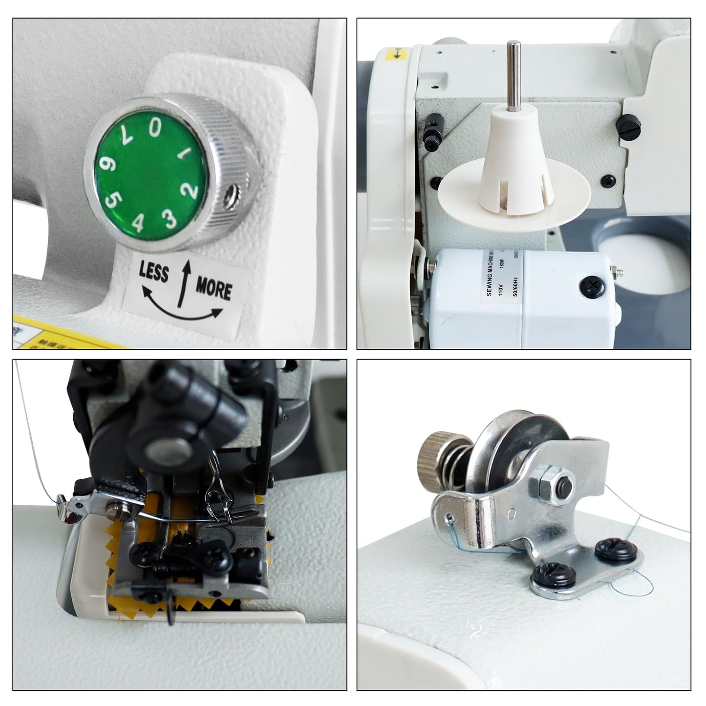 110V Portable Blind Stitch Sewing Machine - 1200SPM High-Speed Invisible Hemmer for Cuffs and Hems, Professional Single Thread Chain Stitch for Drapes and Garments, Built-in Motor
