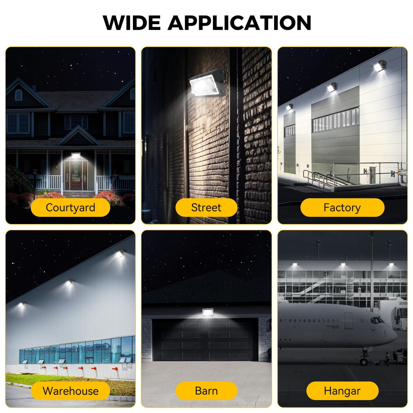 AIKVSXER 8 Pack 160W LED Wall Pack Light with Dusk to Dawn Photocell, 25,600LM 6000K Wall Pack LED Exterior Light, IP65 Outside Lighting [Eqv. 1000W HPS/HID] for Parking Lot, Yard AC120-277V