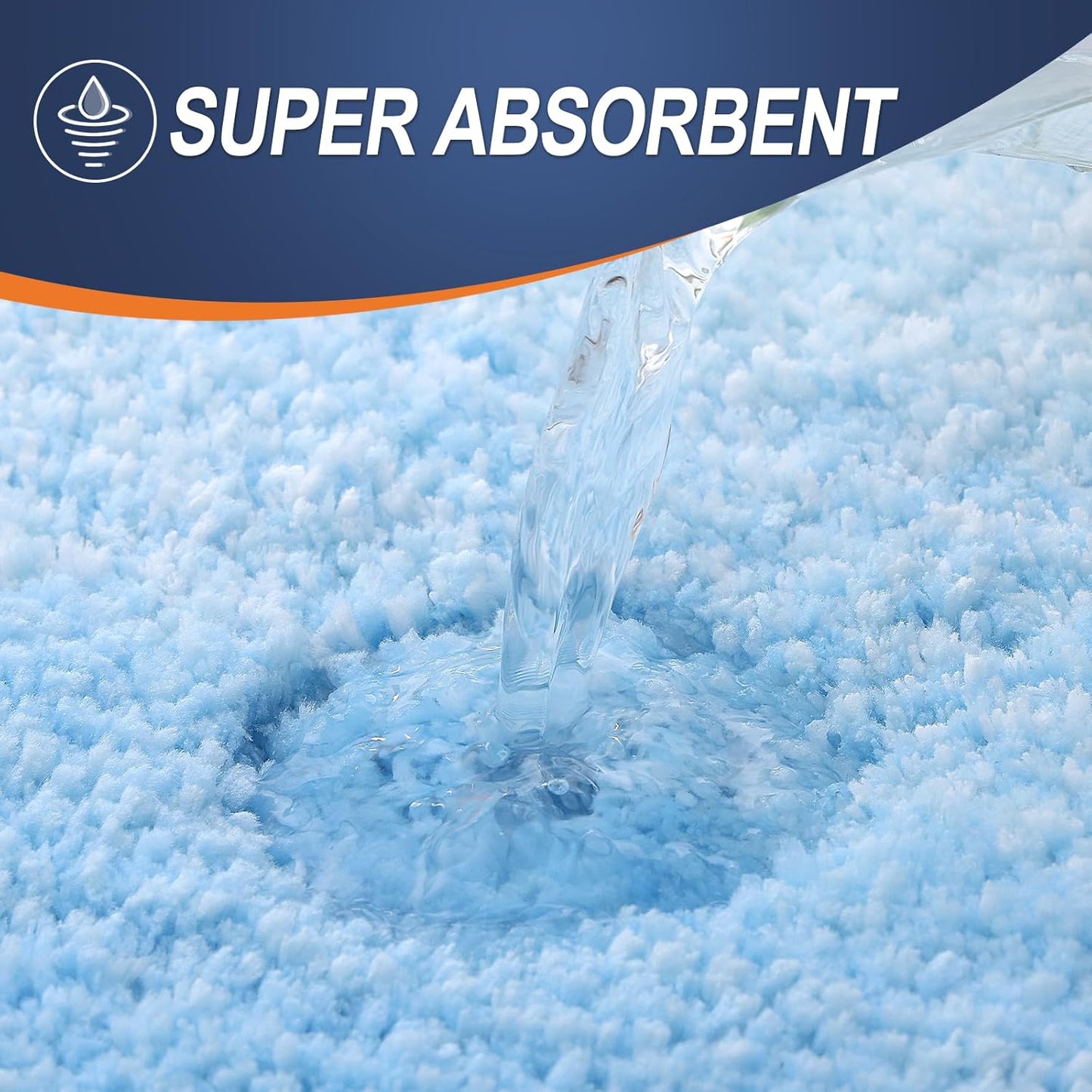 OLANLY Bathroom Rugs - Extra Soft Microfiber Mat, Quick-Dry & Machine Washable, 36x24, Sky Blue