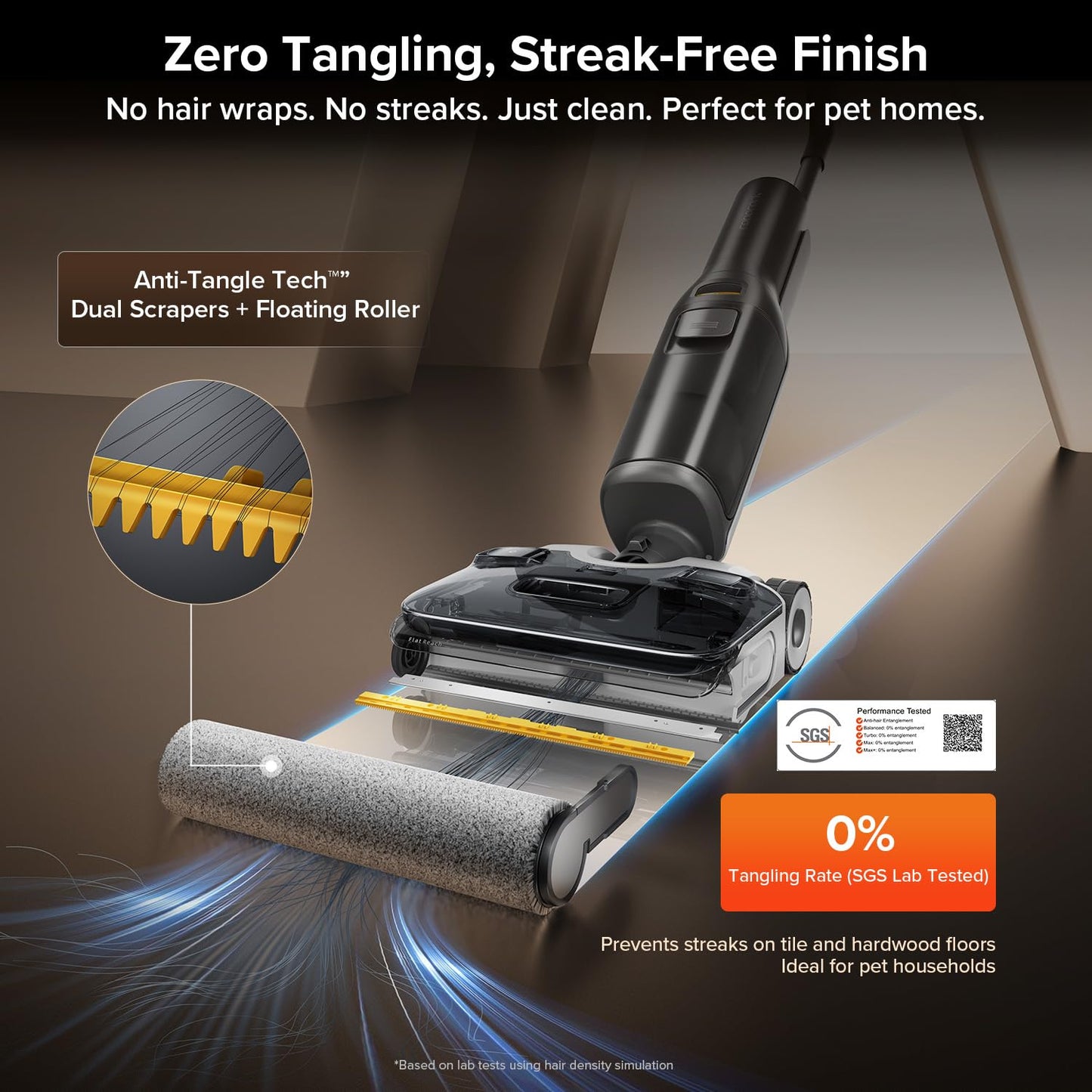 roborock F25 ALT Vacuum Mop, Wet Dry Vacuum Cleaner, Cordless Hard Floor Cleaner Machine with AI Assistant Wheels, 180° Lie-Flat, 194°F Hot Air Flash Drying & Self Cleaning Electric Mop