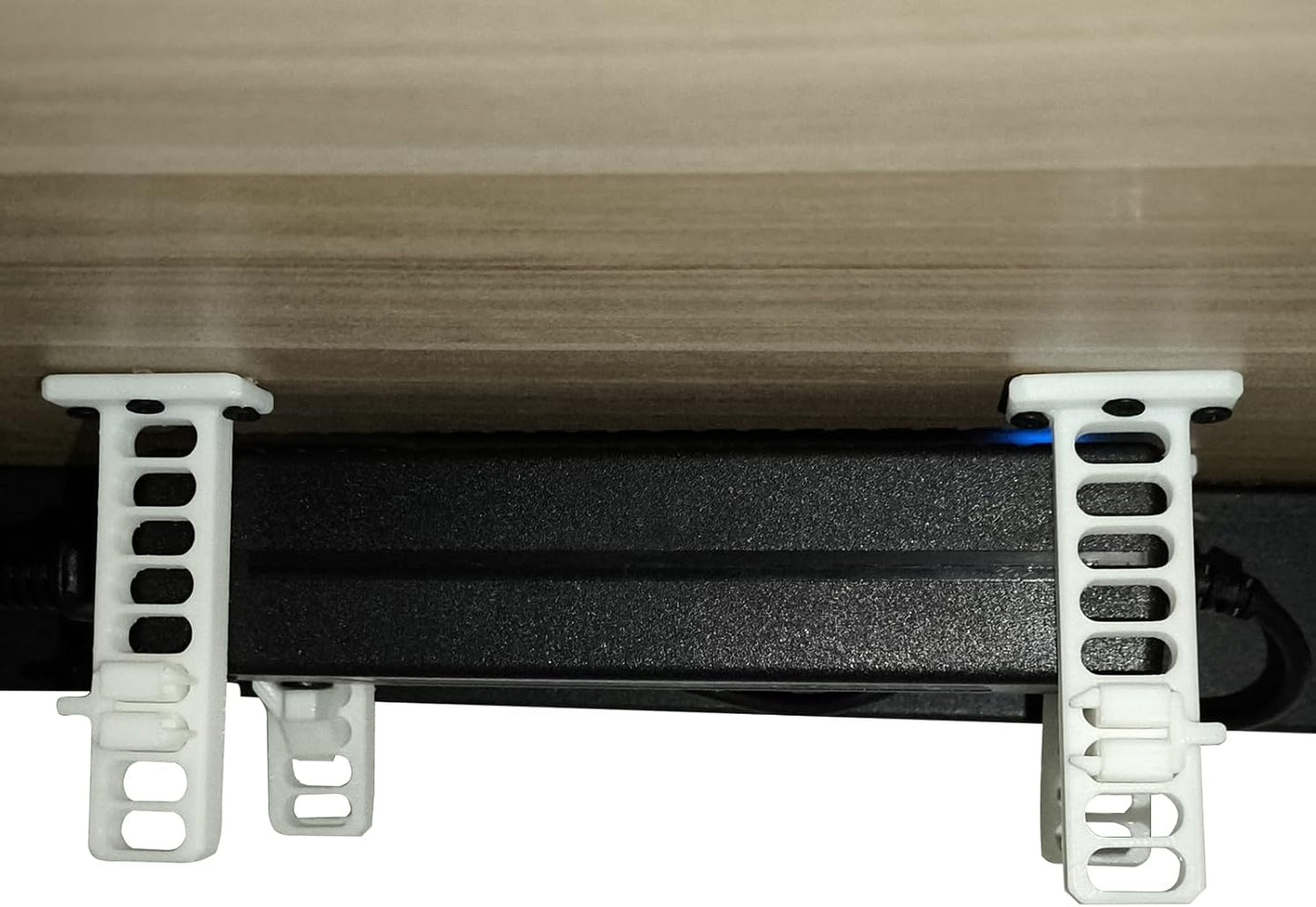 LekWinGi Universal Under Desk Mount for Power Brick Holder Docking Station Mount Power Strip (White)