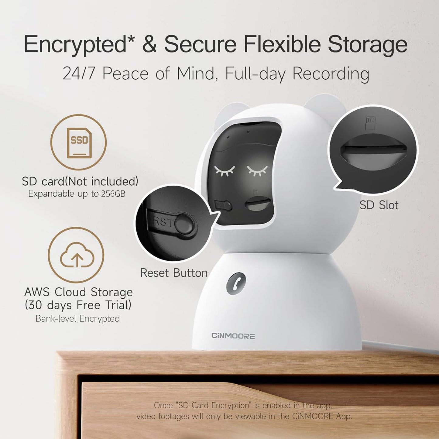 CINMOORE 2.5K 2pack, 4MP 2.4GHz 2-Way Indoor Camera Non-Subscription AI Person/Pet/Cry Detection, Pet/Dog/Cat/Baby