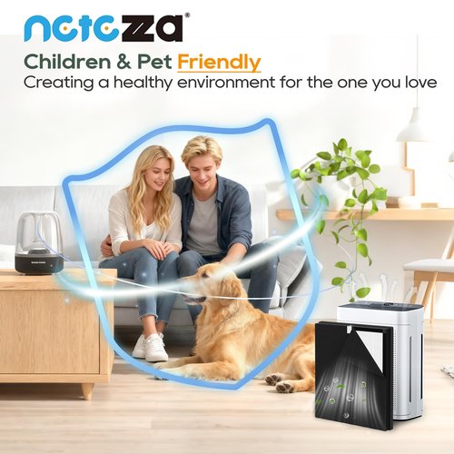 K2 Replacement Filter Compatible with Lunino K2 Air Purifier, 2 Pack Premium Double-sided Filters & 2 Pack Washable and Reusable Carbon Pre-filters